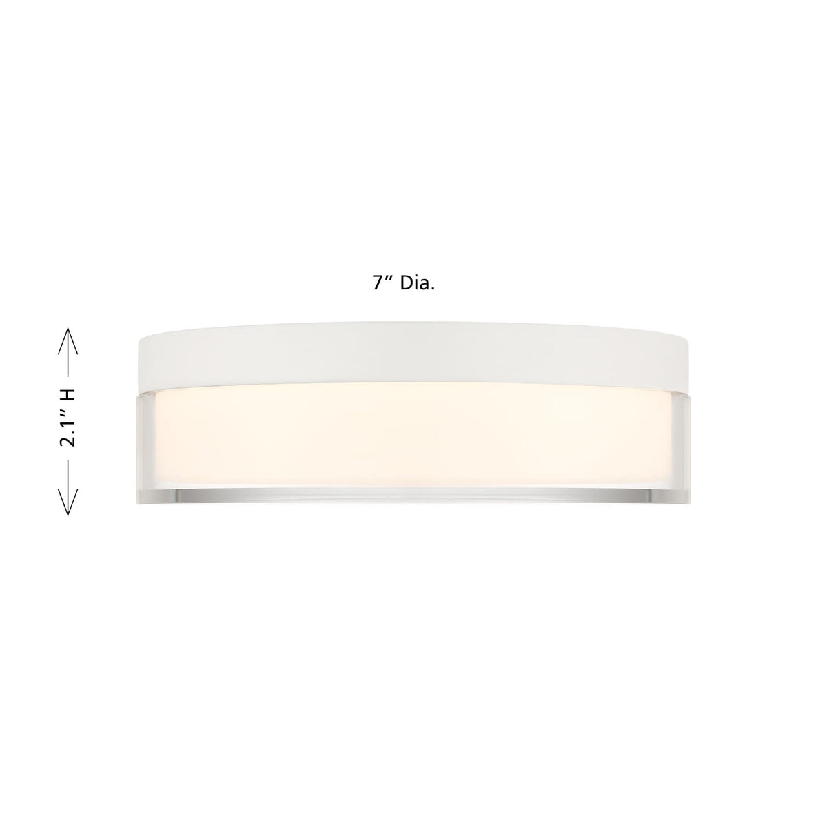 Savoy House 6-4444-7-WH Clarion 5CCT LED Acrylic Ceiling Light in White