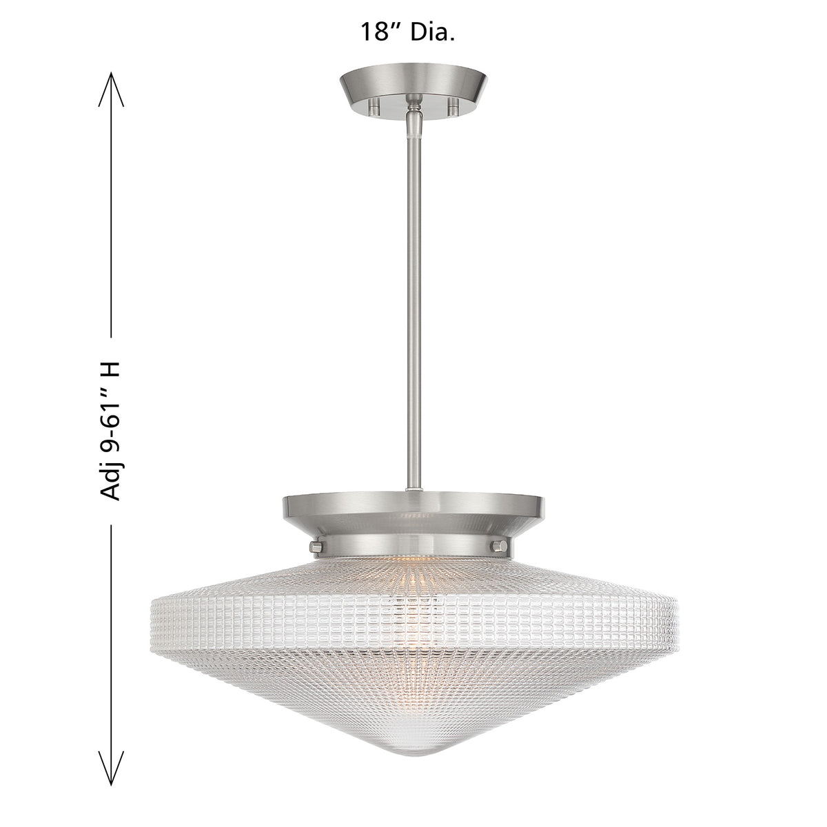 Savoy House 6-4464-1-SN Norwich Convertible Suspension en nickel satiné