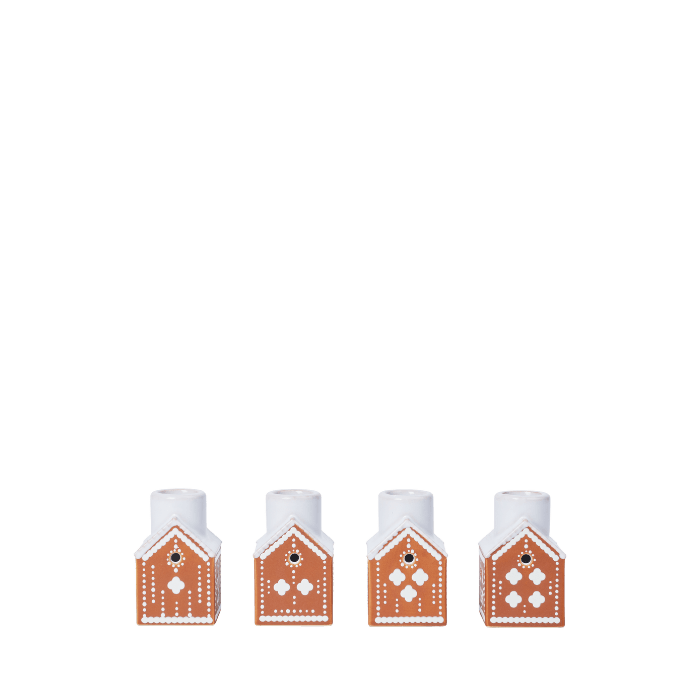 Kähler 693538 Porte-bougies de l'Avent en forme de pain d'épice, marron