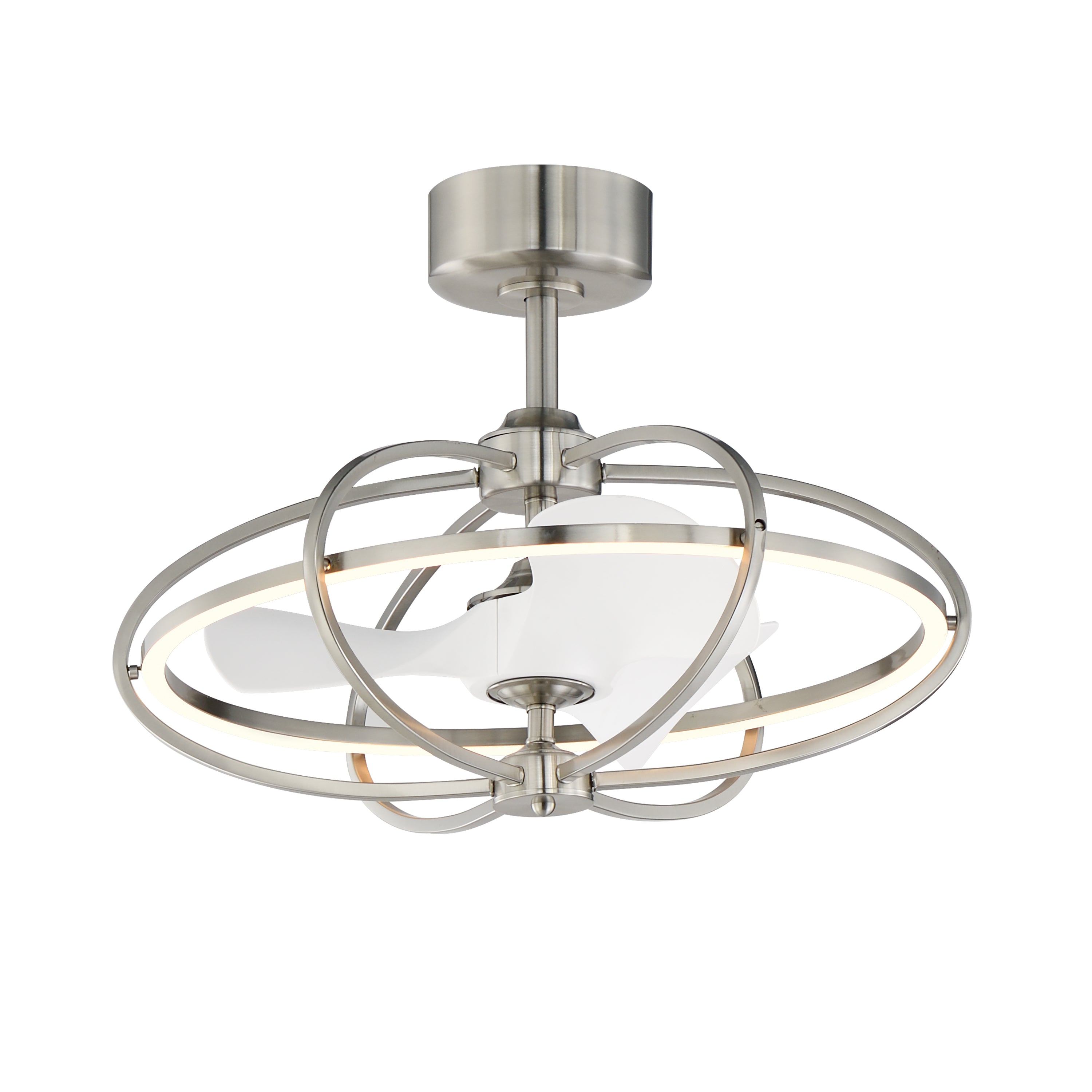 Maxim Lighting 61001SN Corona WiFi-enabled LED Fandelight in Satin Nickel