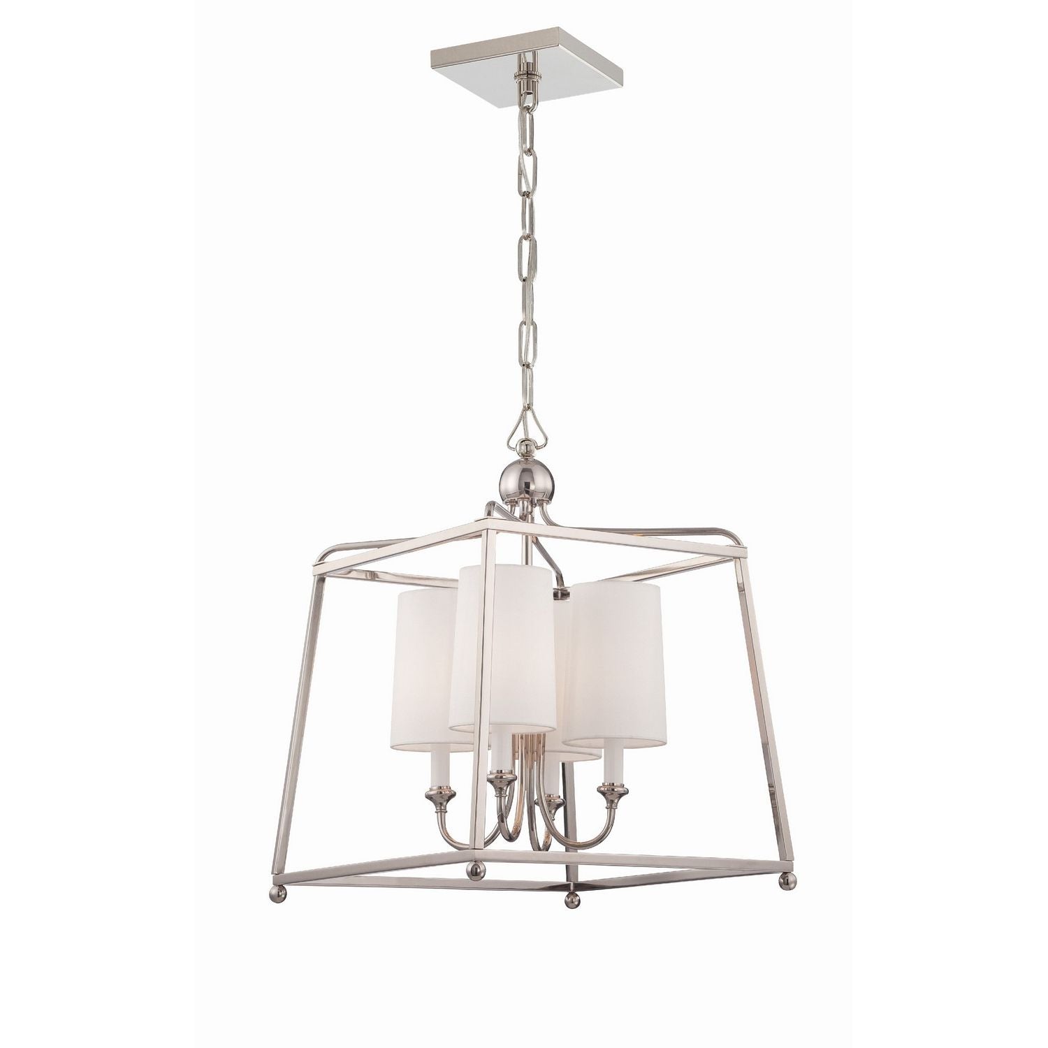 Crystorama - 2245-PN - Four Light Chandelier - Sylvan - Polished Nickel