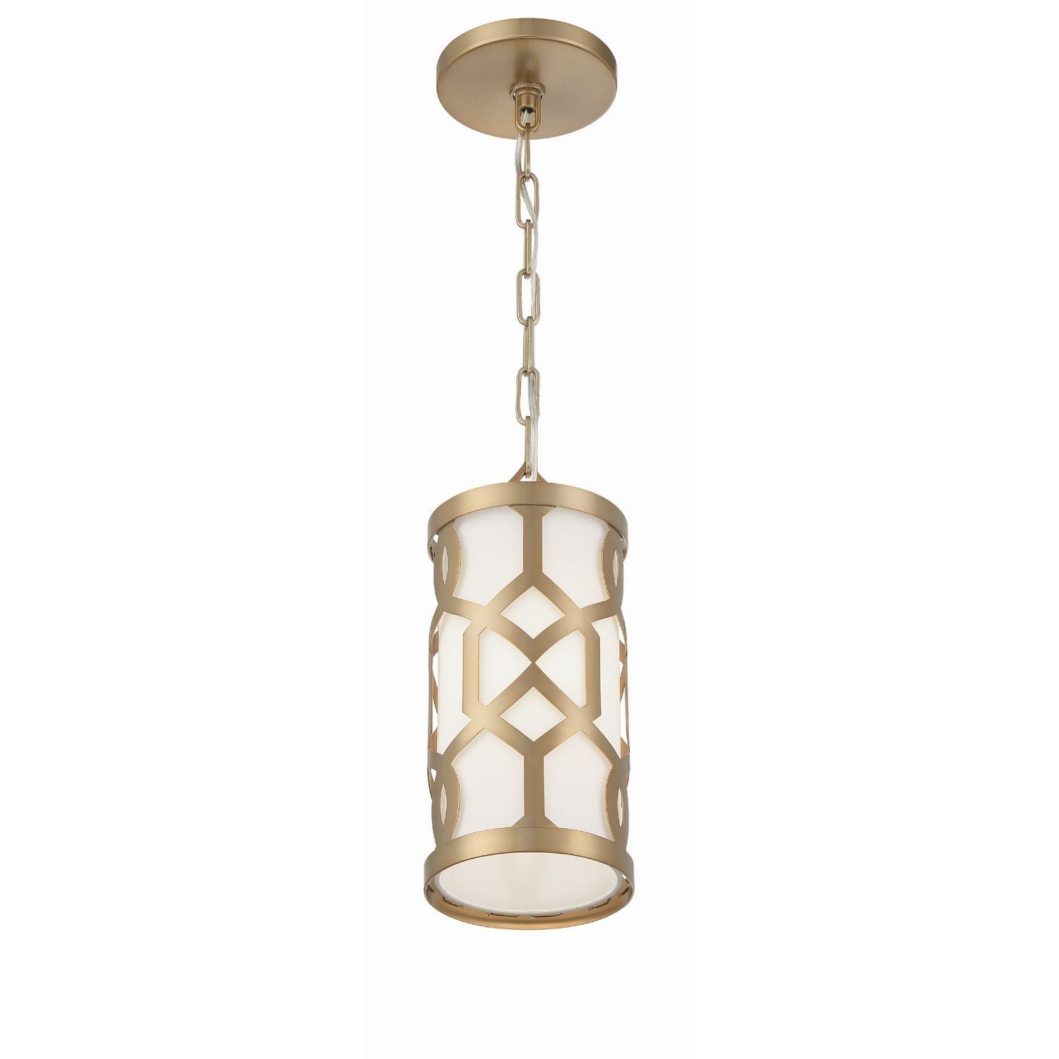Crystorama - 2260-AG - Une lumière Suspension - Jennings - Laiton vieilli
