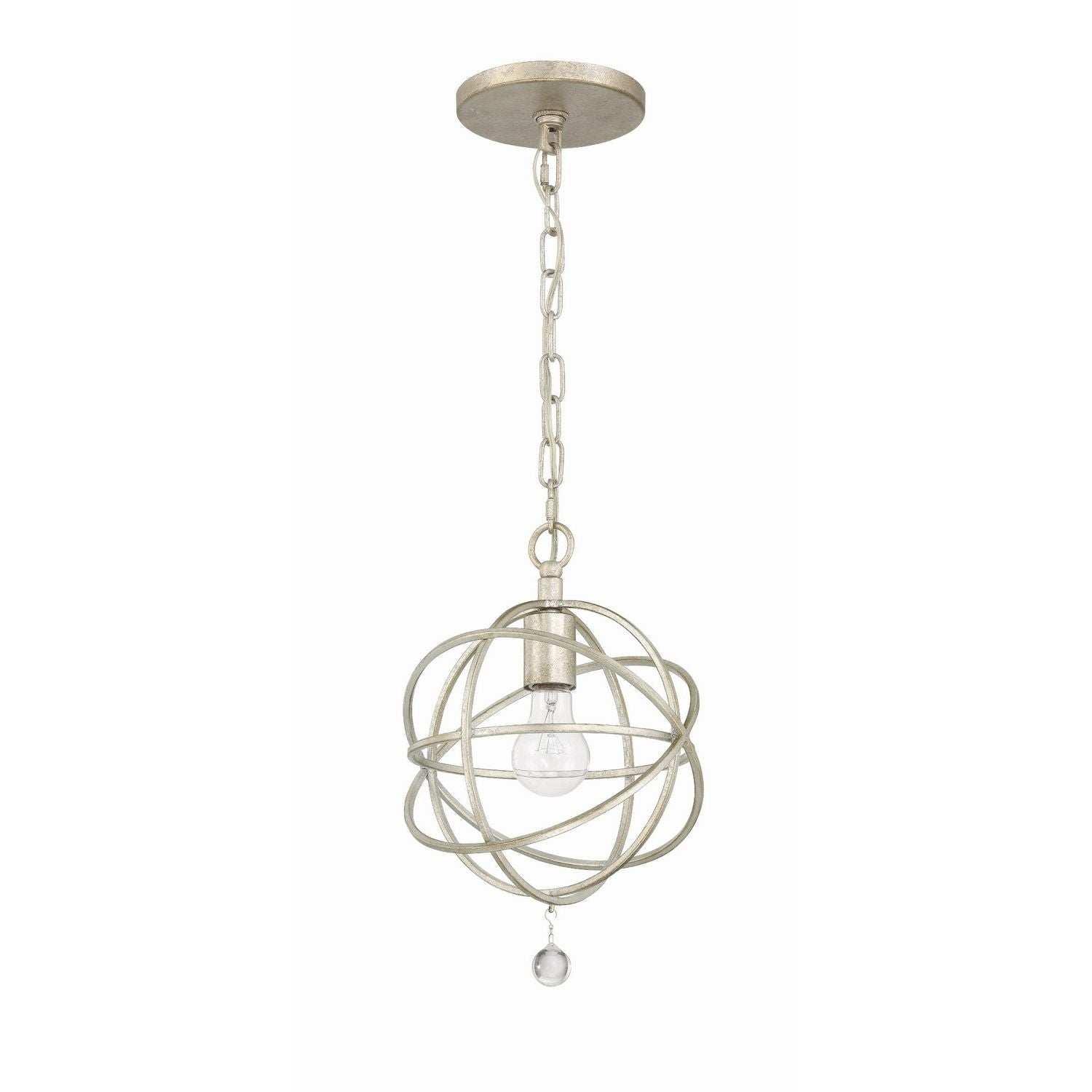 Crystorama - 9220-OS - One Light Pendant - Solaris - Olde Silver