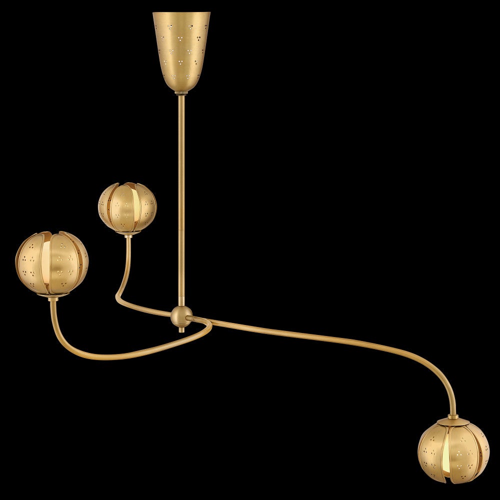 Fredrick Ramond FR46963UB-LL Anthos LED Chandelier in Unlacquered Brass