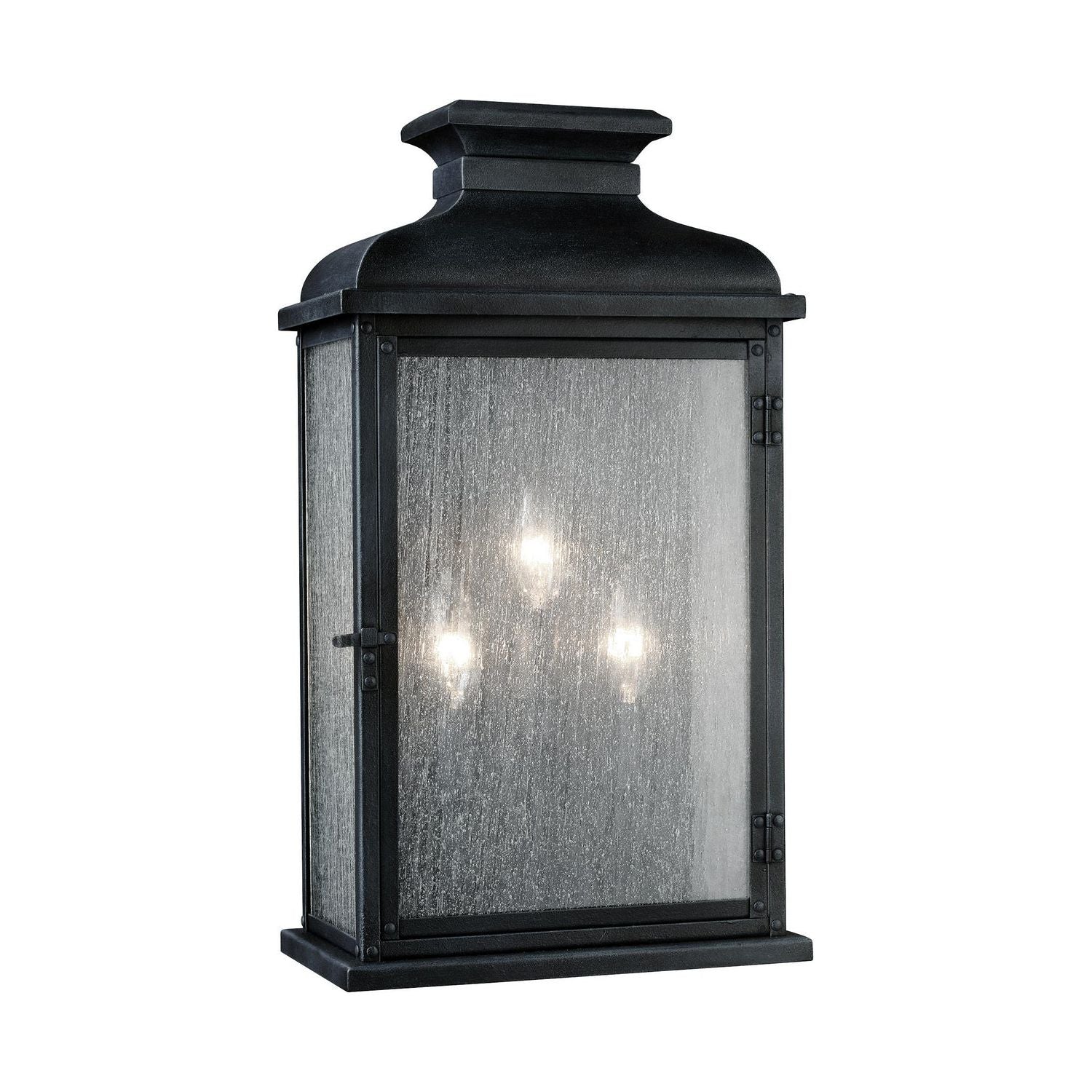 Visual Comfort Studio Canada - OL11104DWZ - Three Light Lantern - Pediment - Dark Weathered Zinc