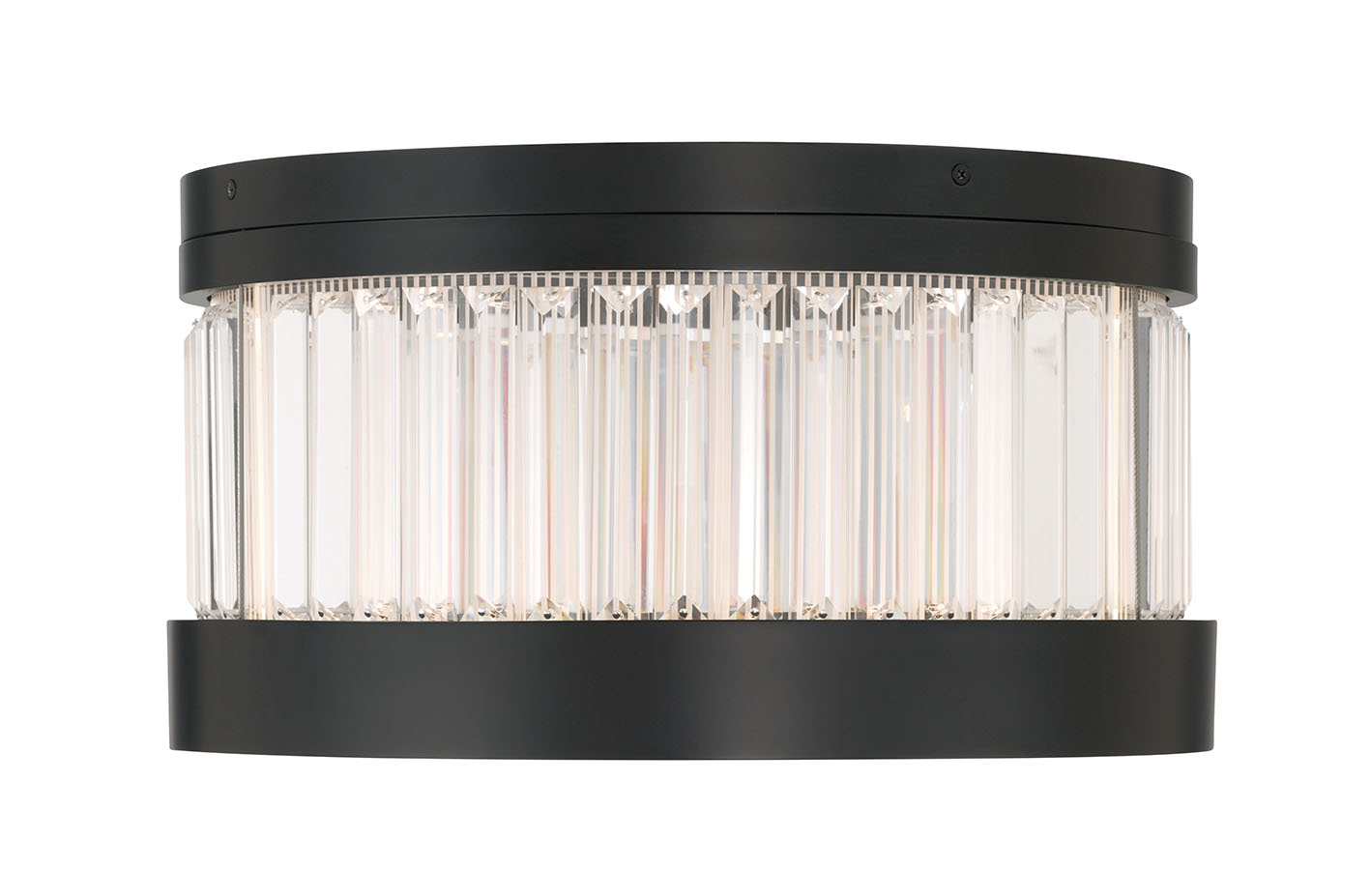 Eurofase 49355-024 Empra LED Crystal Flush Mount in Matte Black