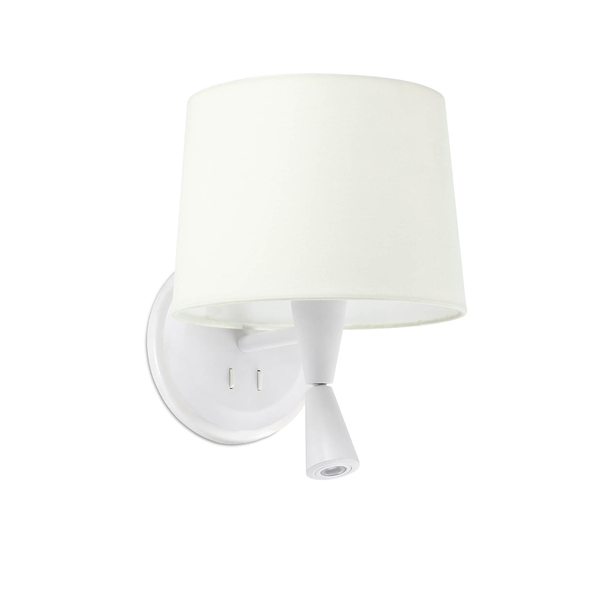 Faro Barcelona 64308-01-US Conga Wall Sconce with Reading Light in White/White