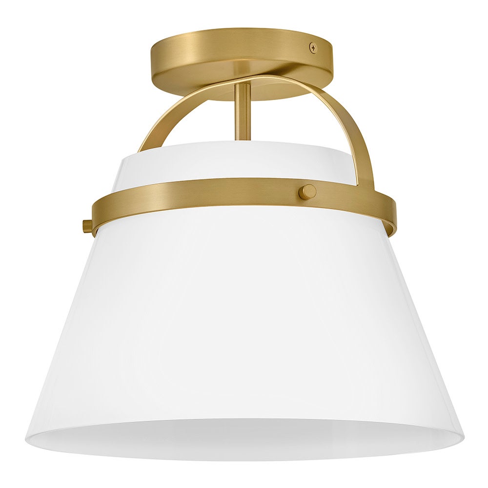 Lark 83051LCB Tori Semi-Plafonnier en laiton laqué