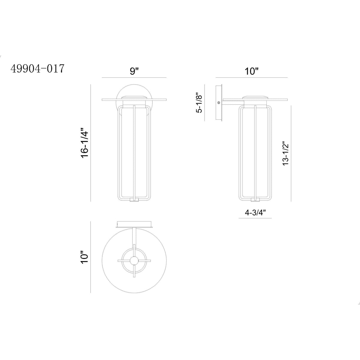 Eurofase 49904-017 Florin LED Outdoor Wall Sconce in Sand Black