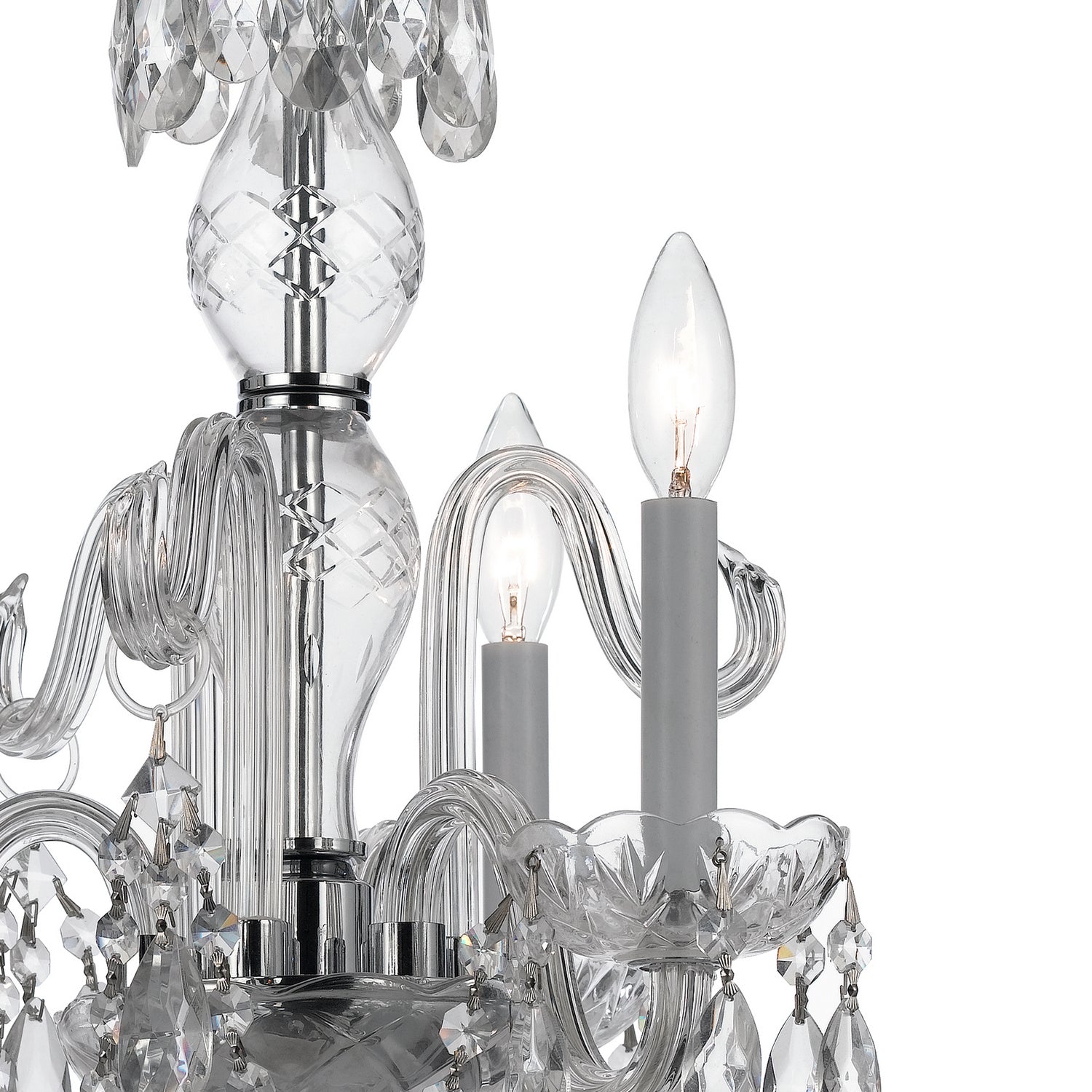 Crystorama - 5044-CH-CL-I - Mini lampe à trois lumières Suspendu - Cristal traditionnel - Chrome poli