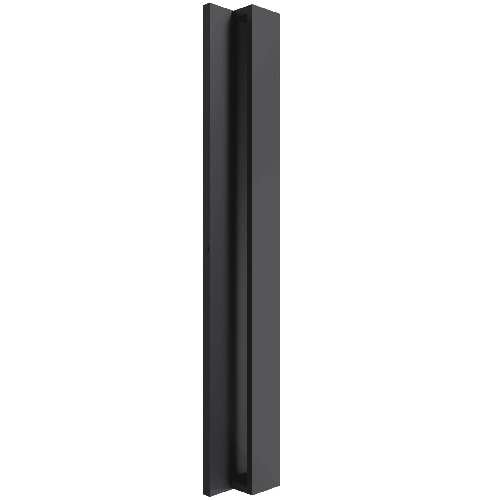 Avenue Outdoor 5-CCT Up/Down LED Wall Sconce AV4916-BK-5CCT three-quarter angle — open top and bottom slots visible, LED emitting in both directions