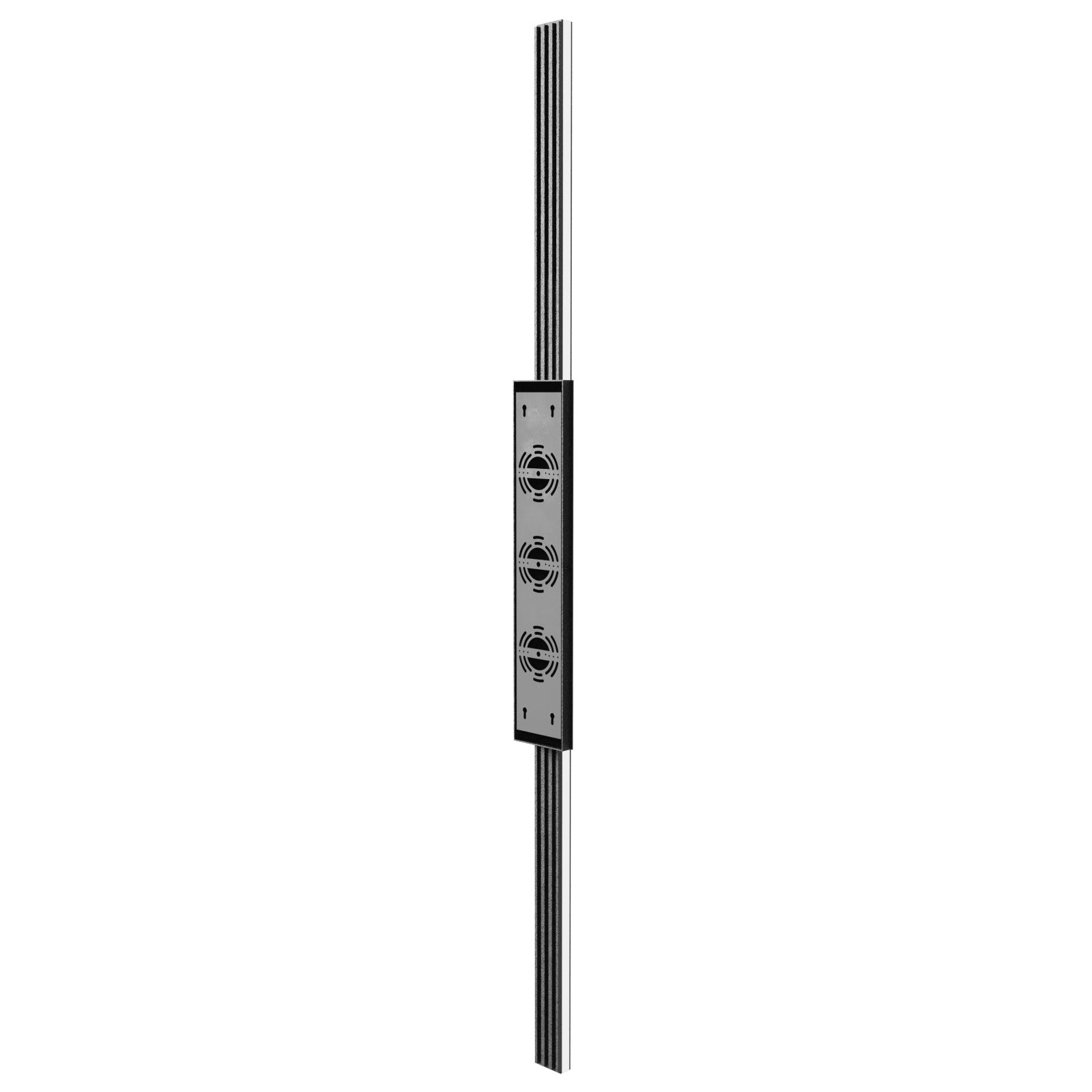 Avenue Outdoor Slim LED Wall Sconce AV2168-BLK installed on modern white exterior wall, casting soft upward LED wash