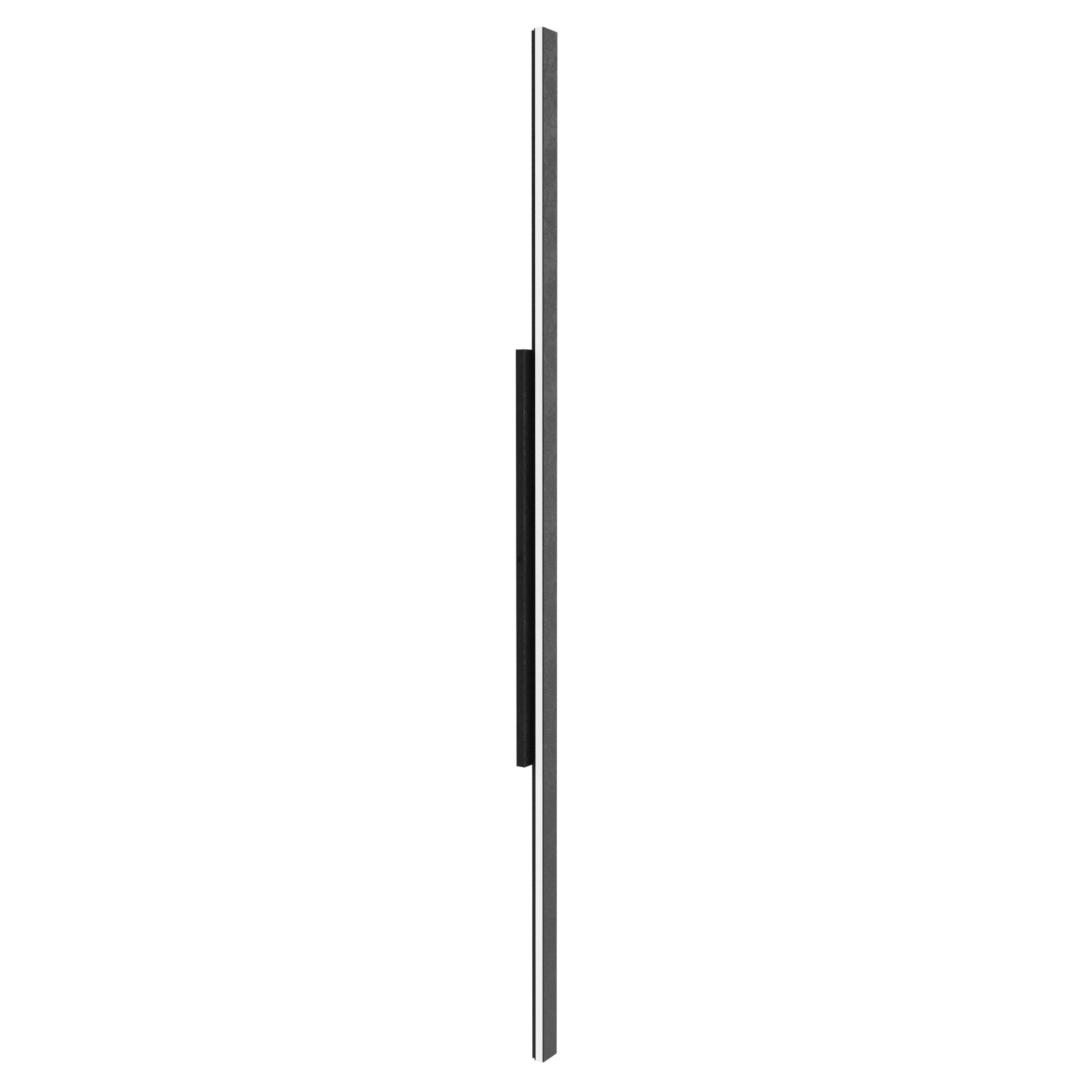 Avenue Outdoor Slim LED Wall Sconce AV2188-BLK installed on modern white exterior wall, casting soft upward LED wash