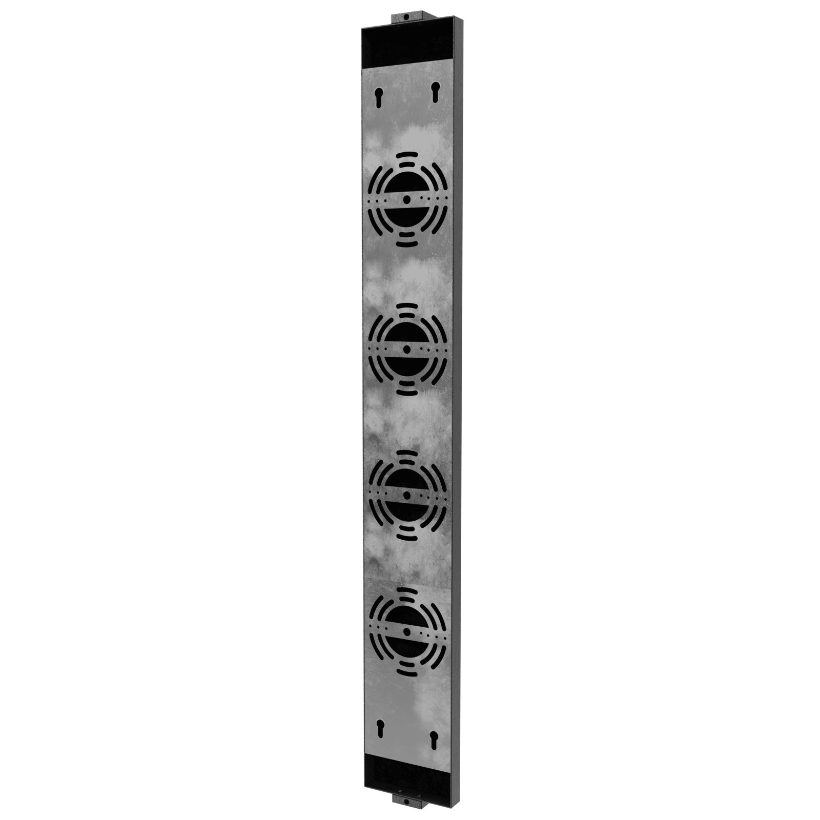 Panneau LED texturé extérieur Avenue Murale Profil latéral AV2936-BLK — indique la profondeur du panneau et l'extension murale de 3 pouces