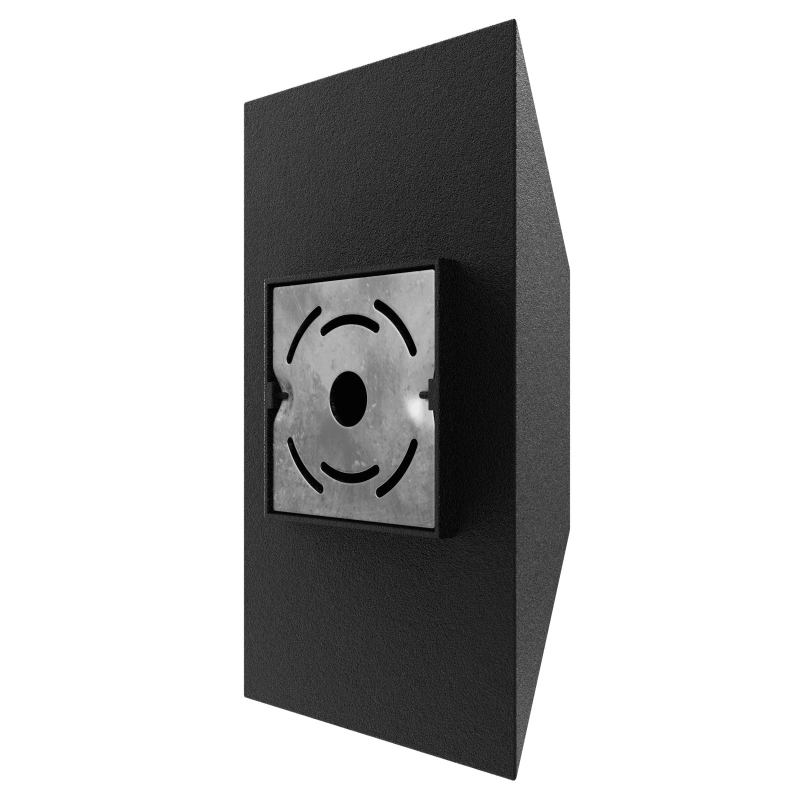 Avenue Outdoor Large Cylindrique LED Murale Profil latéral AV9900-BLK — Profondeur visible de 10 cm, section transversale circulaire sur le corps noir