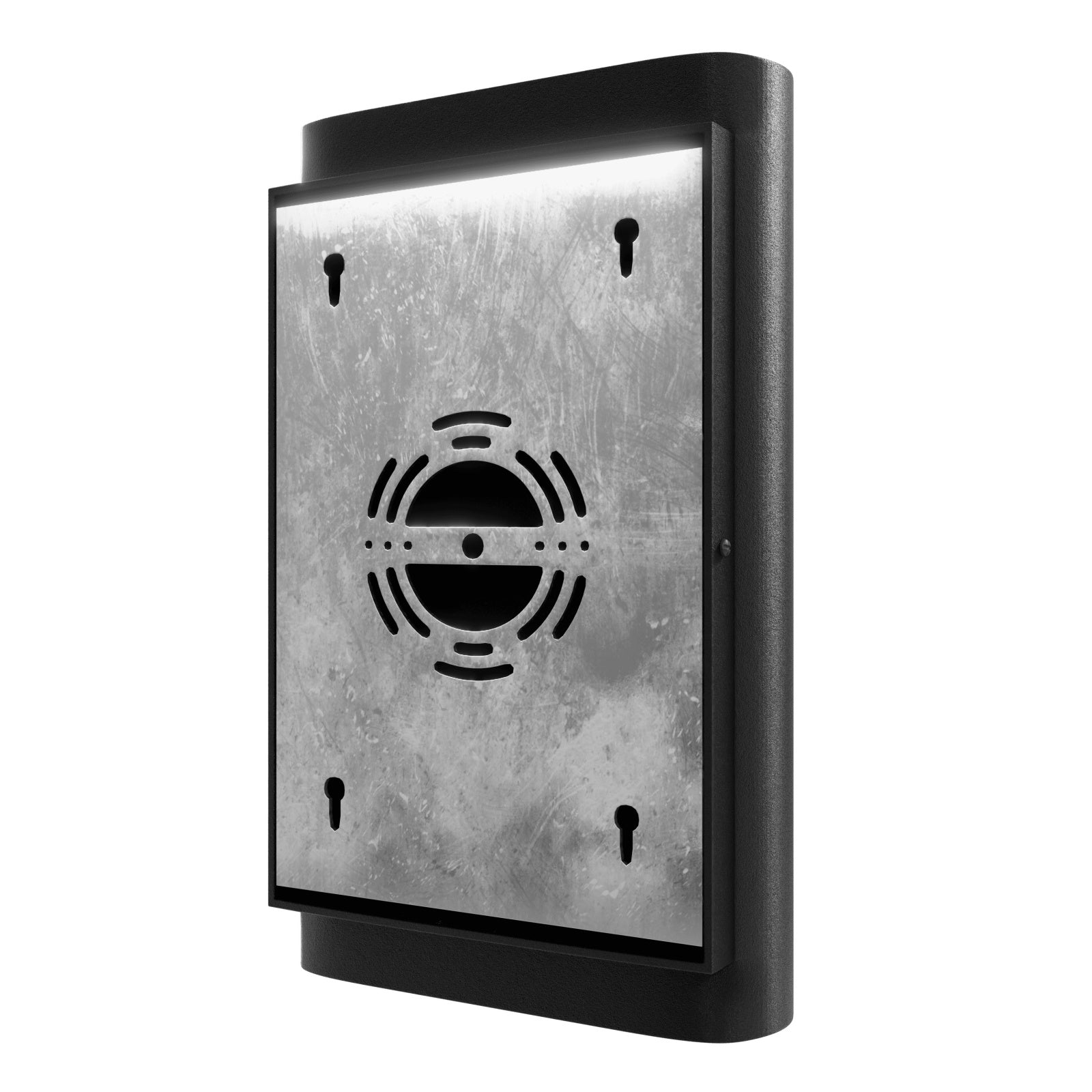 Avenue Outdoor LED 8"W Murale Profil latéral AV9912-BLK — bord du cadre noir montrant une faible extension de paroi