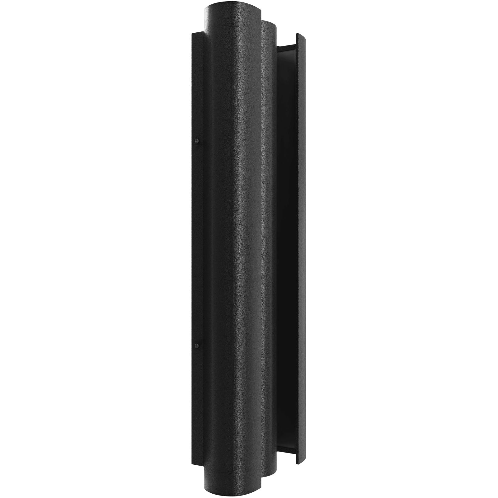 Avenue Outdoor LED 8"W Murale AV9913-BLK angle trois-quarts — des proportions plus larges distinguent ce modèle de la version 6"W, finition noir mat