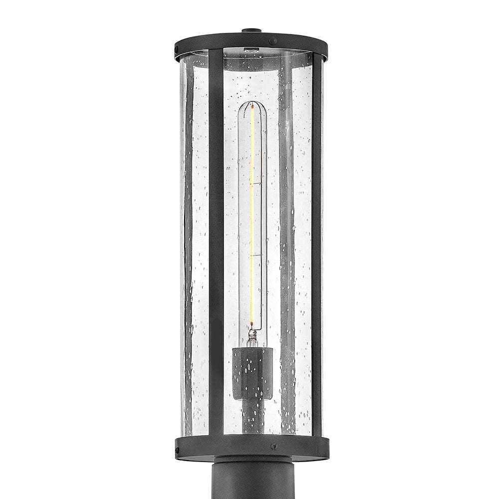 Lark 82051BK Alfie Post Mount Lantern in Black
