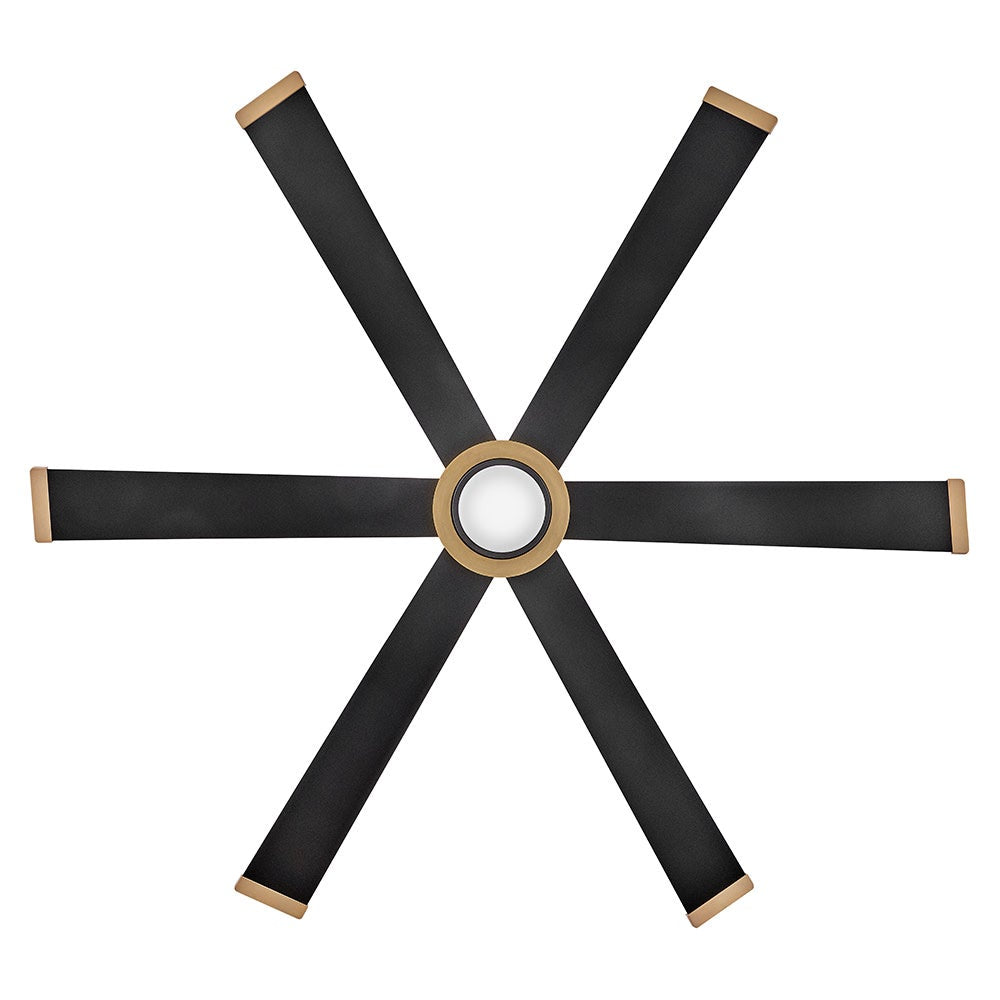 Éclairage intelligent LED Hinkley Lighting 906964FMB-LDD Andros Ventilateur en noir mat
