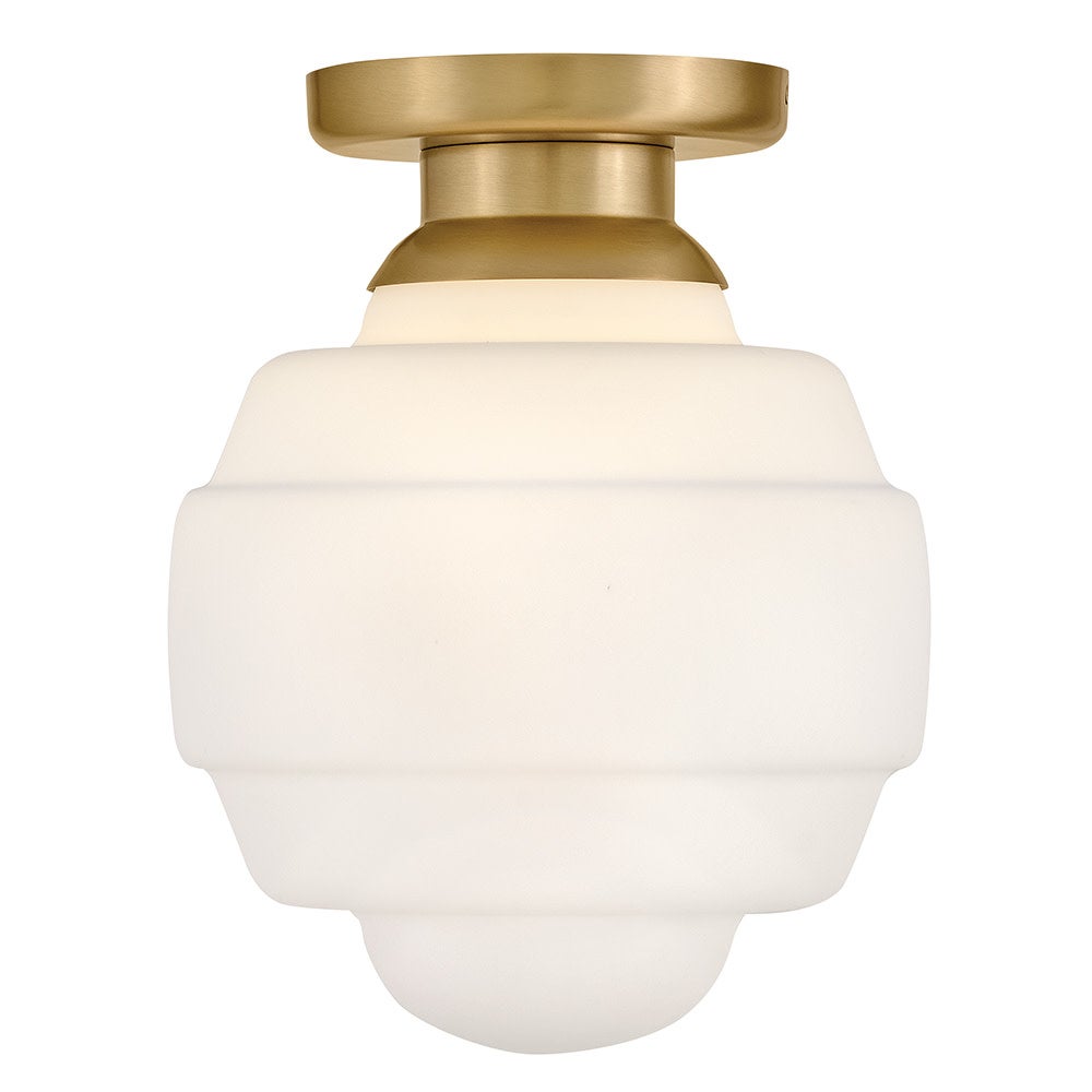 Lark 84323LCB Penny Flush Mount in Lacquered Brass