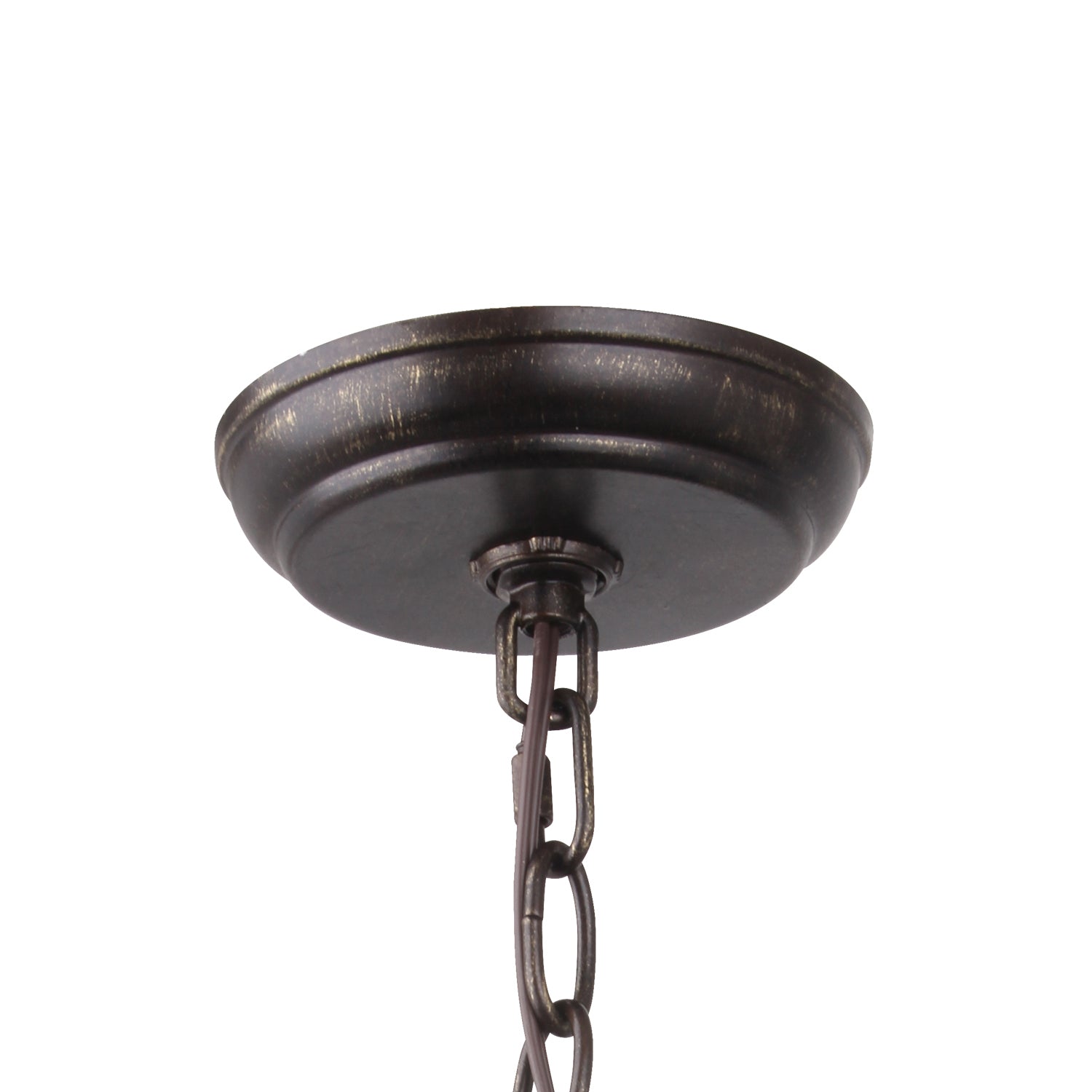 Crystorama - 590-EB-GA - 12 Lumières Suspendu - Luna - Bronze anglais + Or antique