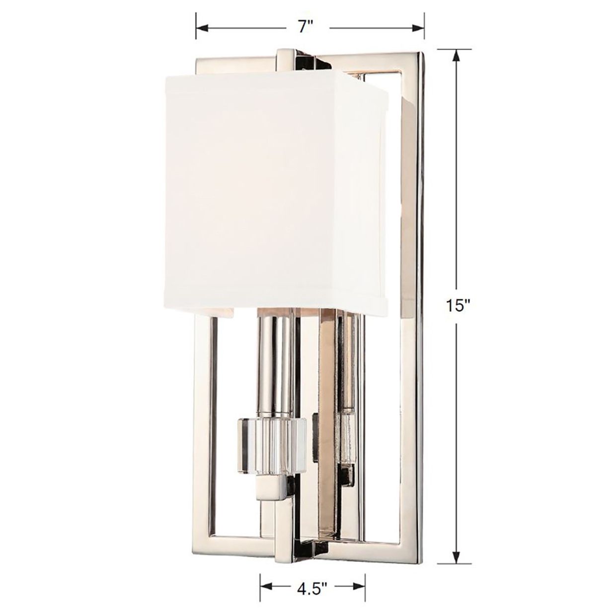 Crystorama - 8881-PN - Une lumière Murale - Dixon - Nickel poli