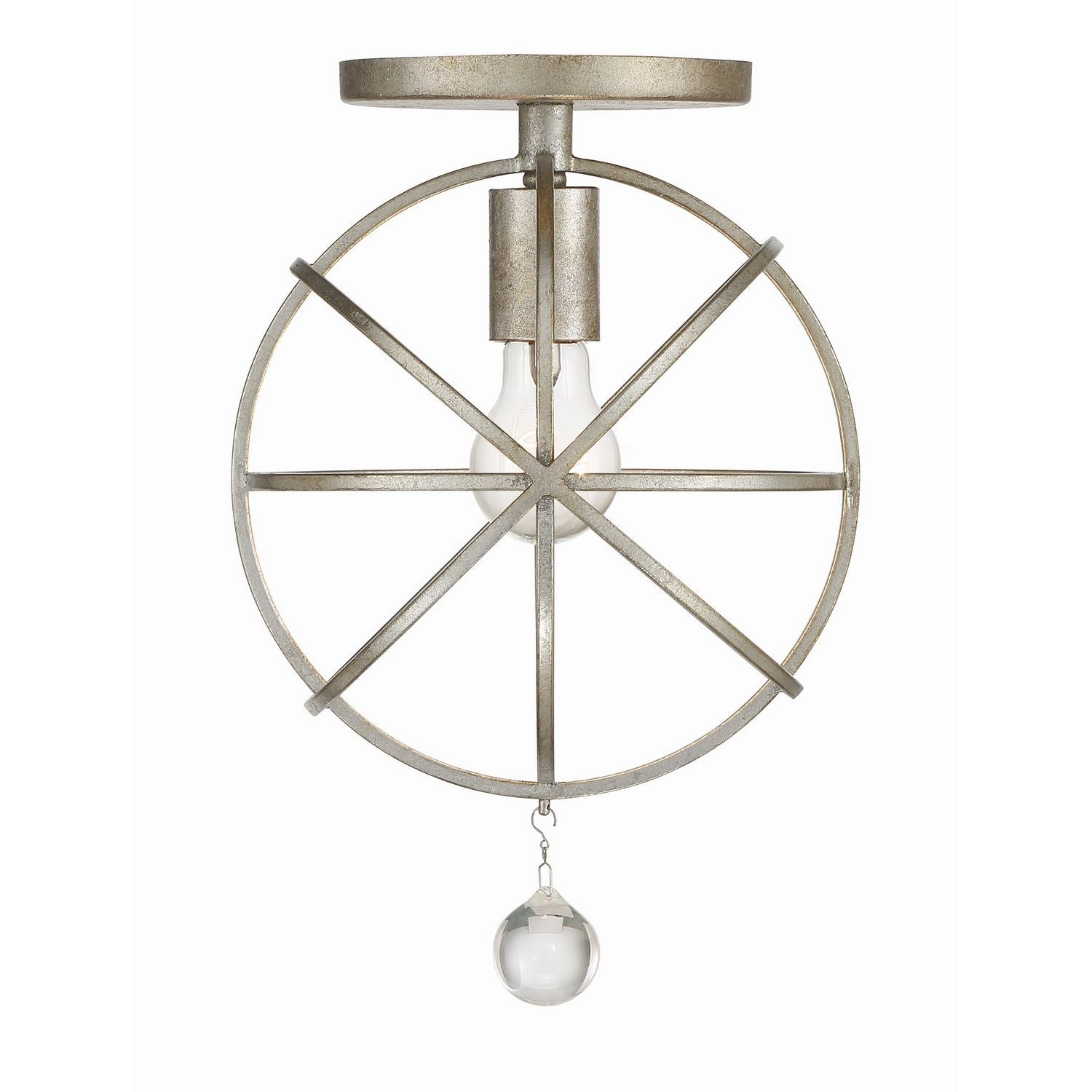 Crystorama - 9220-OS_CEILING - One Light Semi Flush Mount - Solaris - Olde Silver