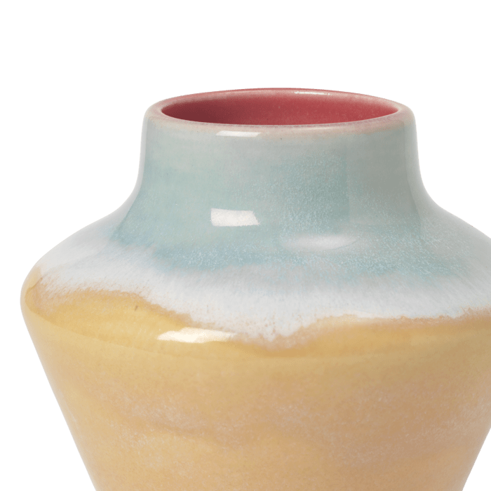 Kähler 693801 Poppery Vase in Pink/Mint/Yellow