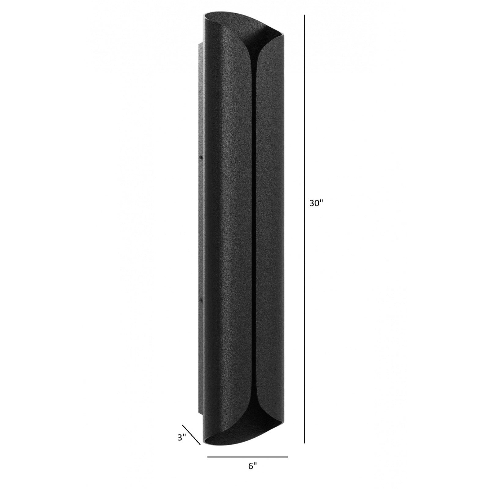 Avenue Outdoor 6"W LED Wall Sconce AV9911-BLK installed on modern exterior — black rectangular sconce with even LED wash on surrounding wall