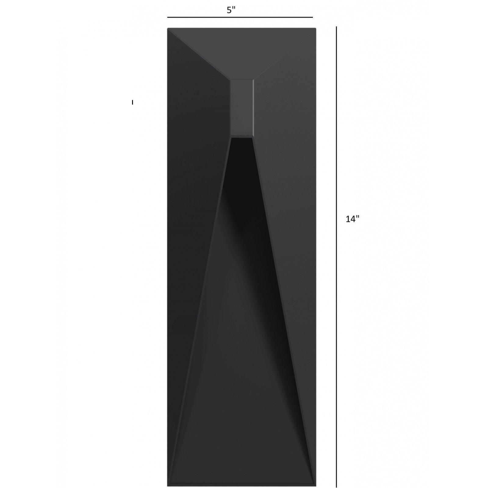 Avenue Outdoor 5-CCT Rectangular LED Wall Sconce AV5014-BK-5CCT close-up — CCT selector detail and frosted white acrylic face panel