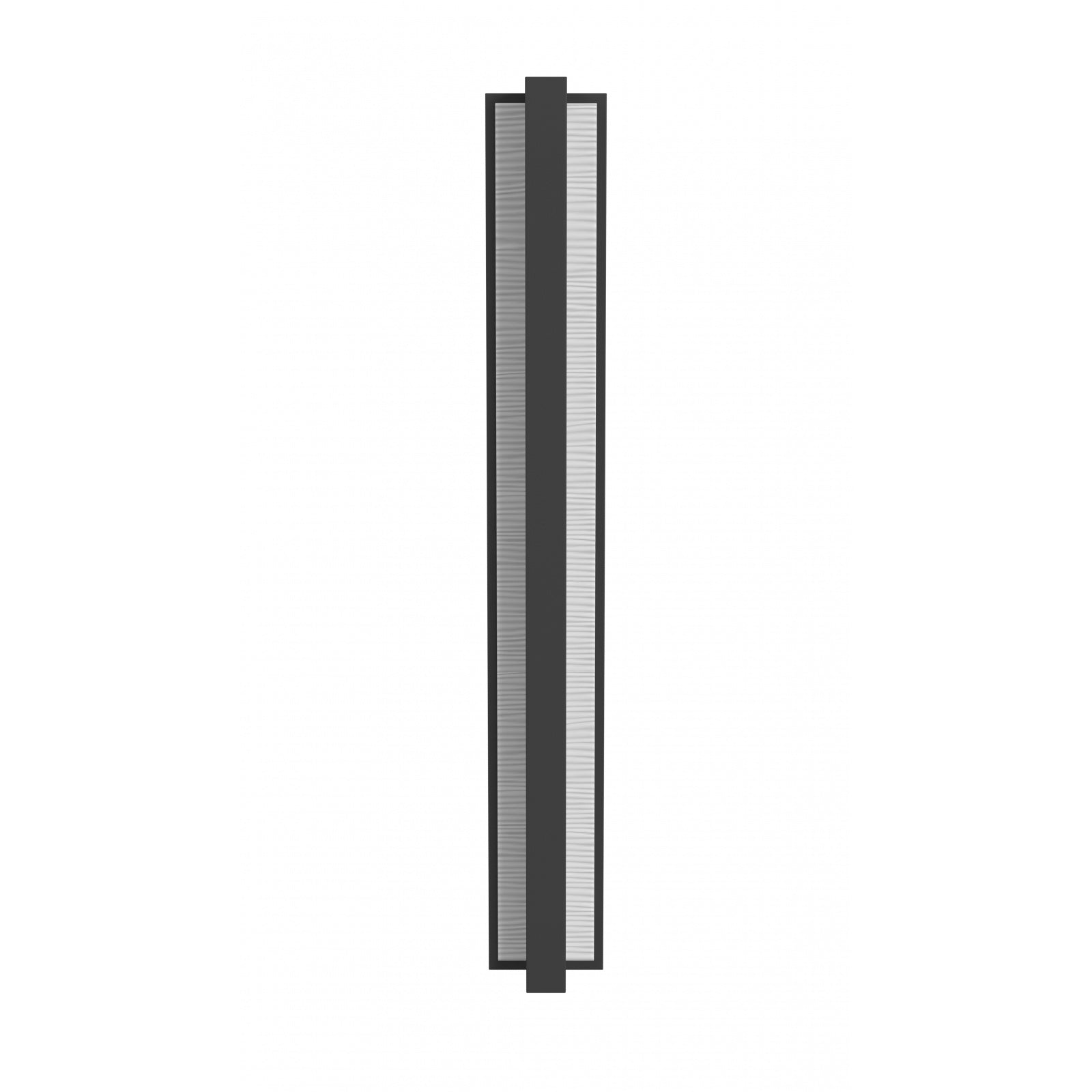 Panneau LED texturé extérieur Avenue Murale Vue de face AV2936-BLK — Cadre noir de 91,4 cm (36 po) de hauteur avec panneau central blanc texturé, fond blanc