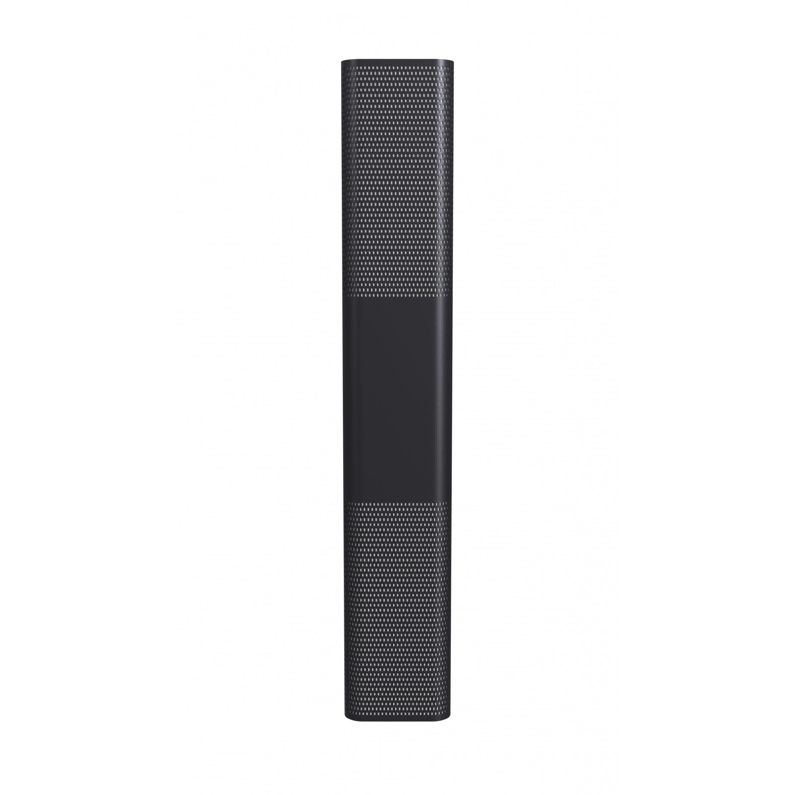 Avenue LED extérieure Murale AV2236-BLK vue de face — Rectangle noir de 91,4 cm (36 po) de hauteur avec motif de grille perforée découpée au laser sur fond blanc