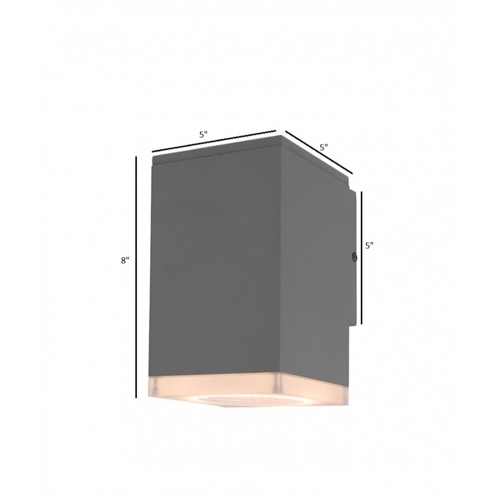 Mini LED d'extérieur Avenue Murale AV9890-SLV installé à l'extérieur — petite applique argentée avec une lumière LED propre et uniforme