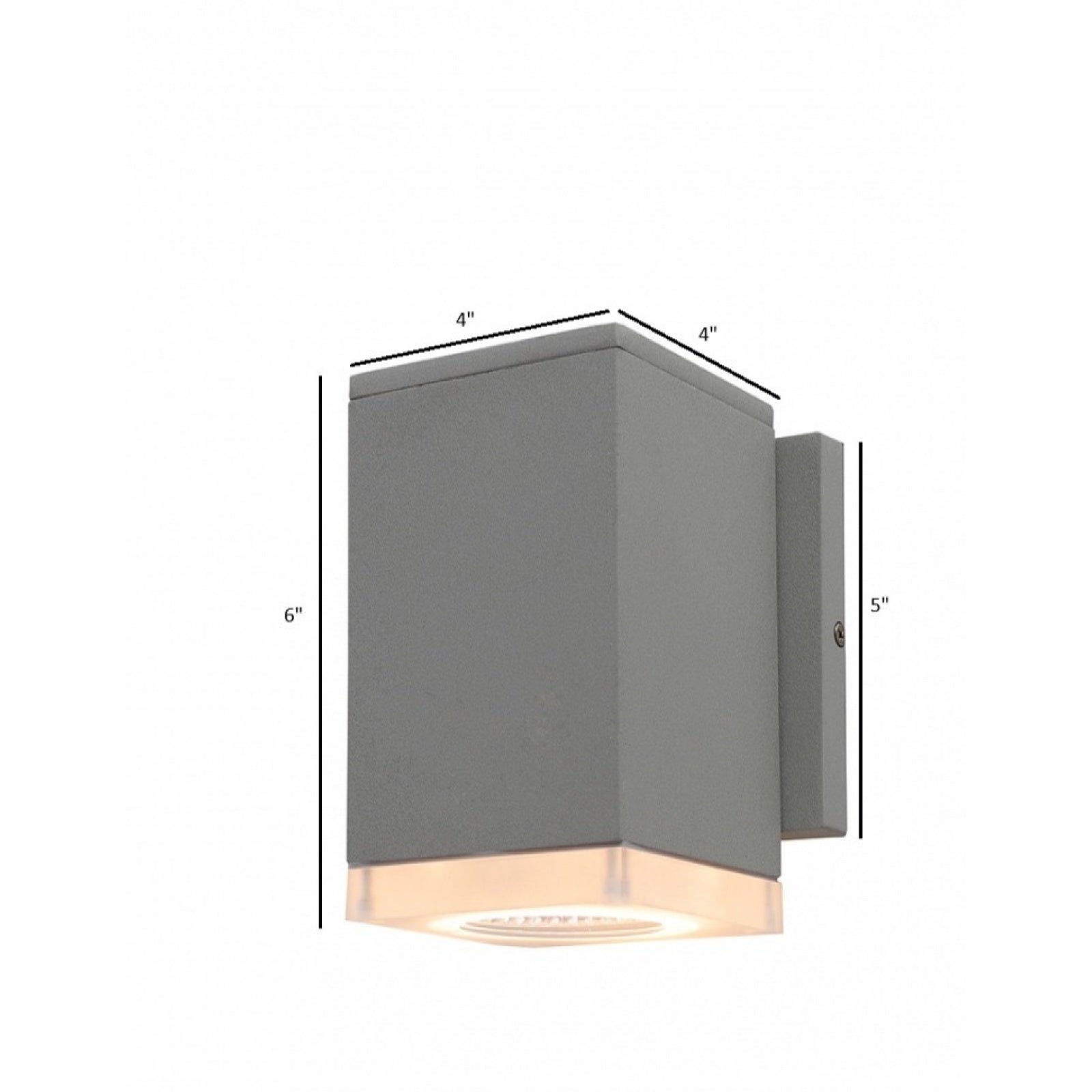 Mini LED d'extérieur Avenue Murale AV9891-SLV installé à l'extérieur — petite applique argentée avec une lumière LED propre et uniforme