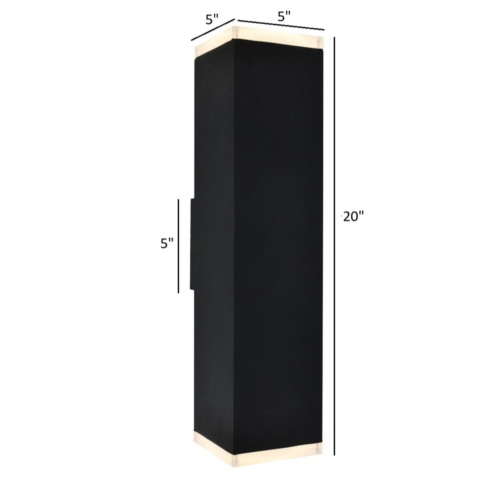 Avenue Outdoor Up/Down LED Wall Sconce AV9892-BLK installed on exterior — black sconce projecting defined upward and downward beams on wall surface