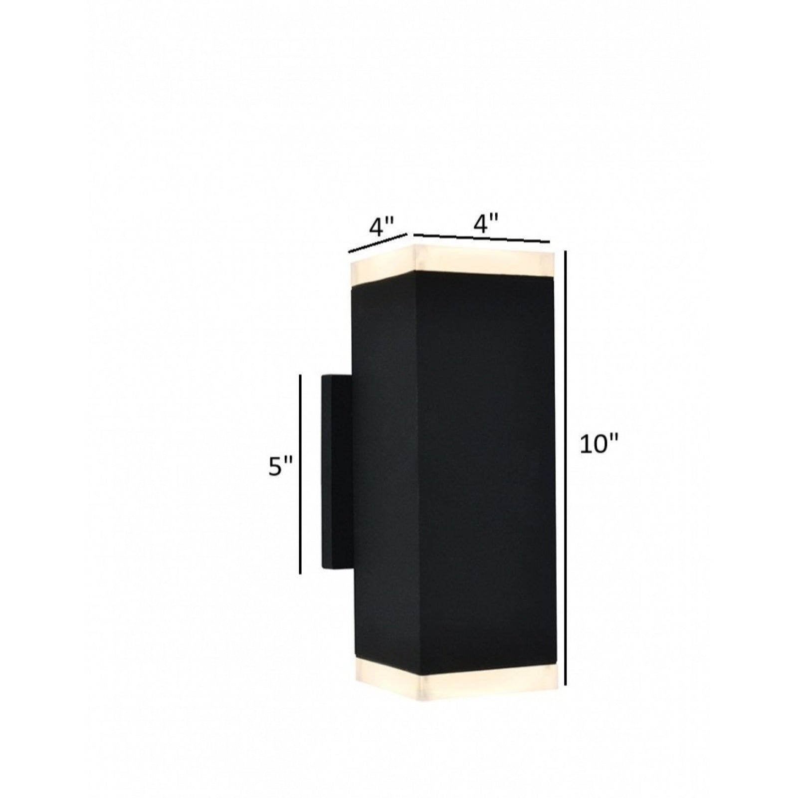 Avenue Outdoor Up/Down LED Wall Sconce AV9894-BLK three-quarter angle — black body with distinct upper and lower openings for bi-directional light