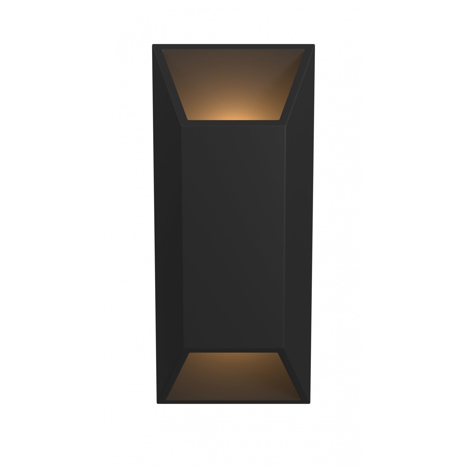 Avenue Outdoor Large Cylindrique LED Murale AV9899-BLK vue de face — Cylindre rond noir de 40,6 cm de hauteur avec une projection murale de 10,2 cm, fond blanc