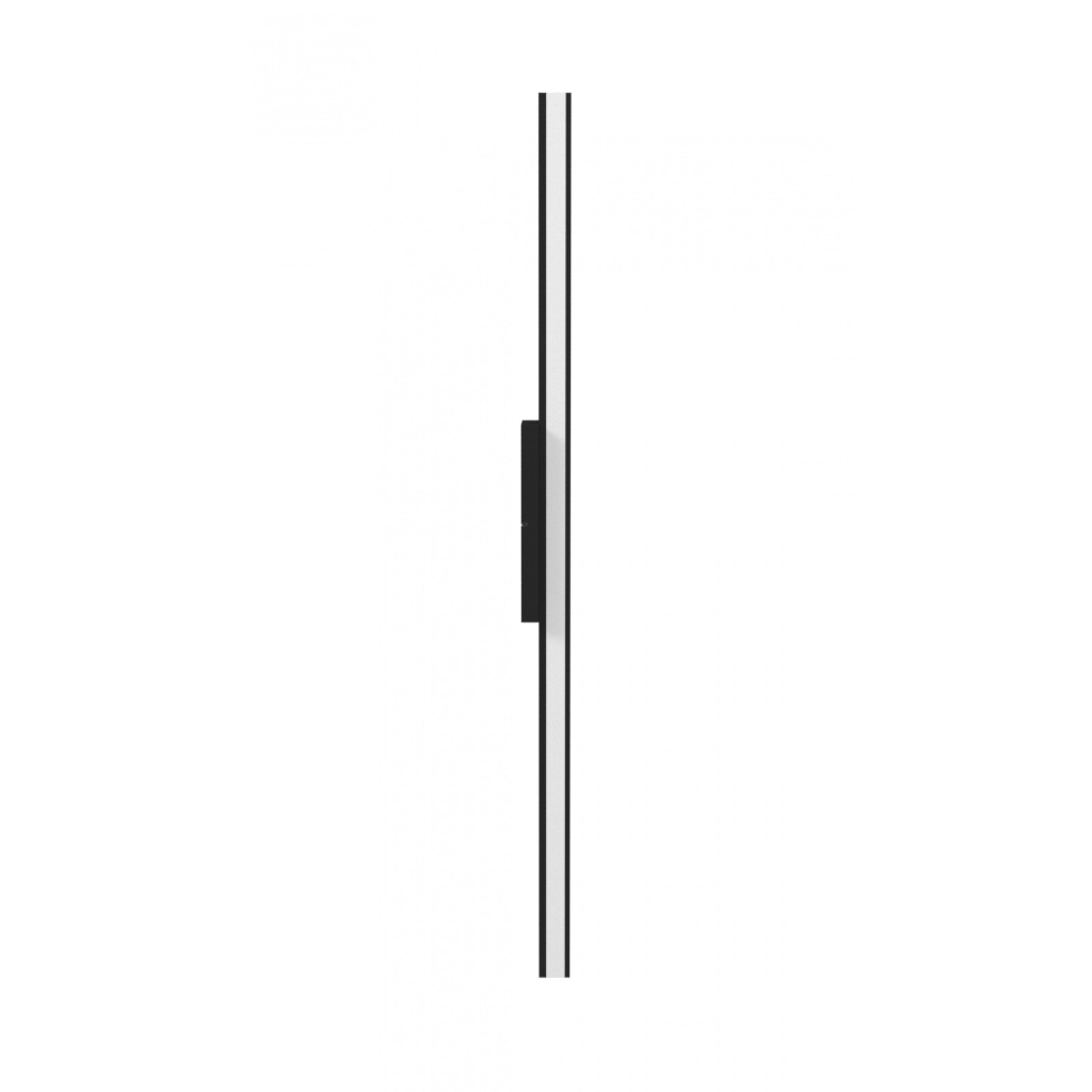 Avenue Outdoor Slim LED Wall Sconce AV2136-BLK installed on modern white exterior wall, casting soft upward LED wash