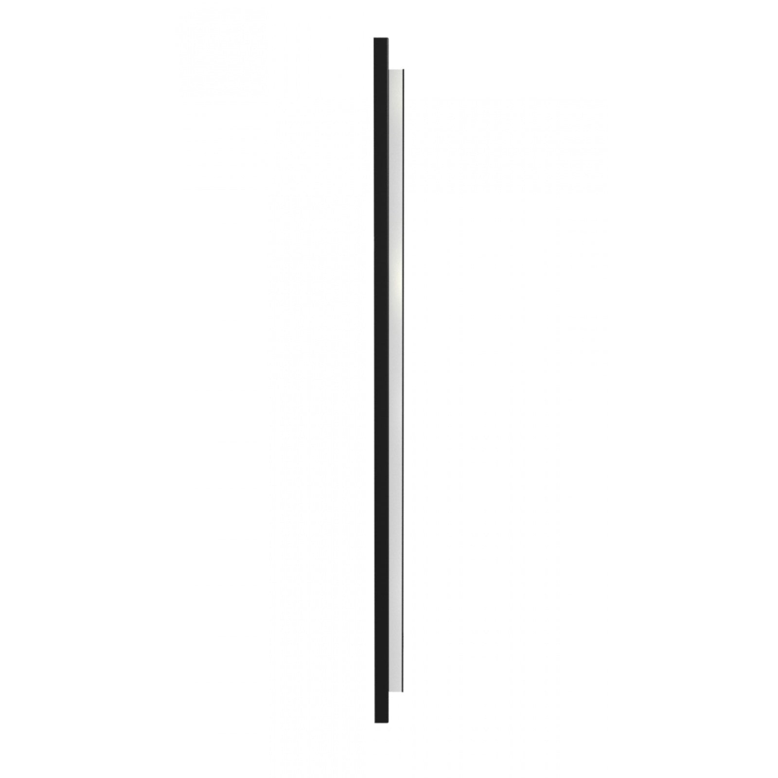 Panneau LED surélevé extérieur Avenue Murale Profil latéral AV3268-BLK — plaque arrière à finition noire avec panneau LED saillant visible en silhouette