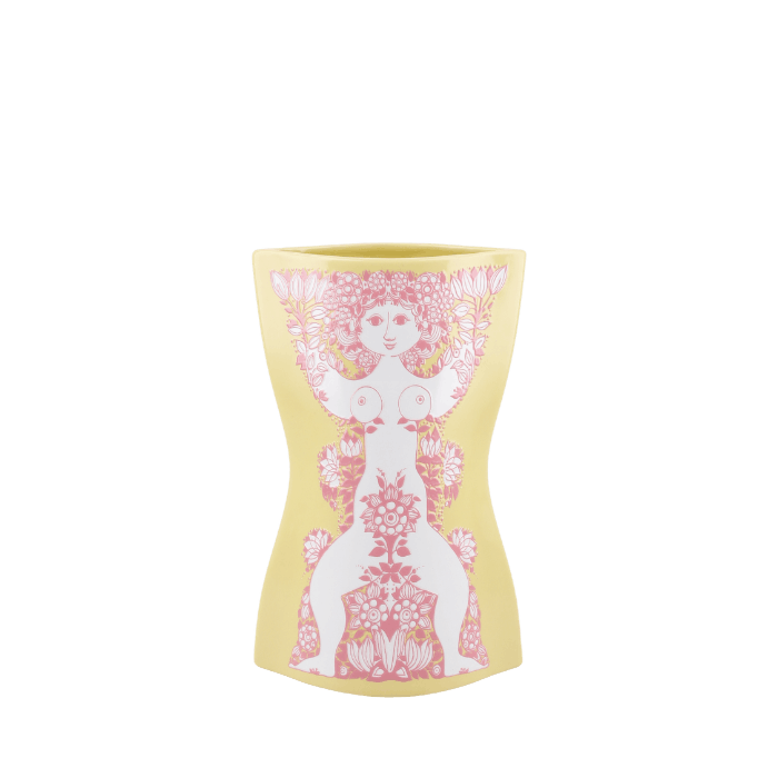 Bjørn Wiinblad 53121 Nina Vase in Yellow/Pink