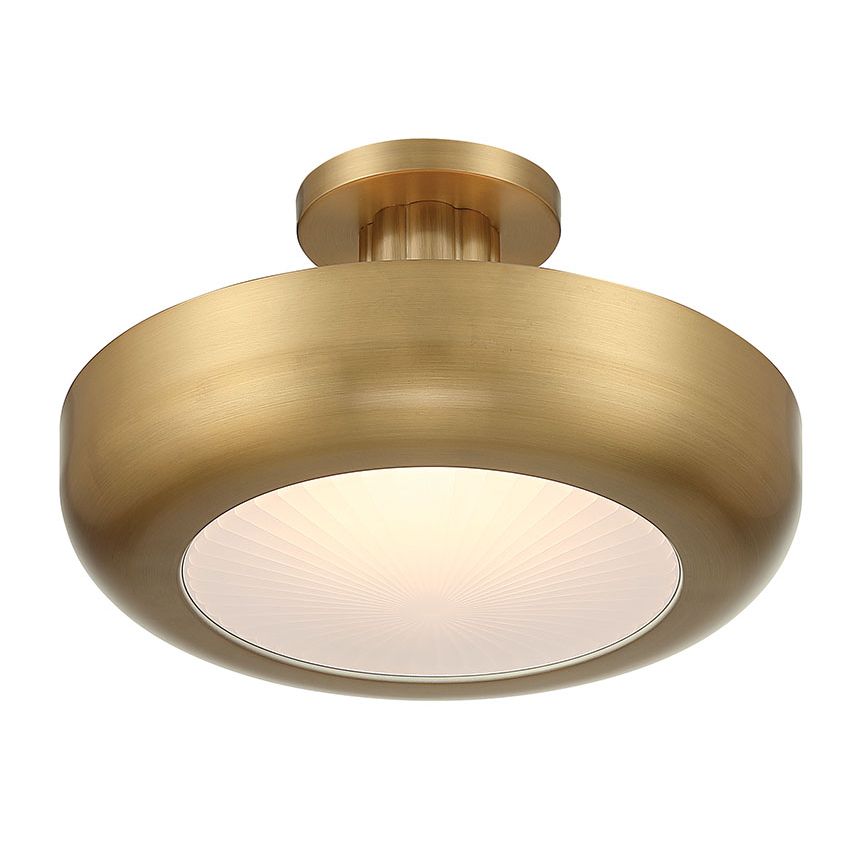 Eurofase 50389-025 Macey LED Semi-Flush Mount in Antique Brass