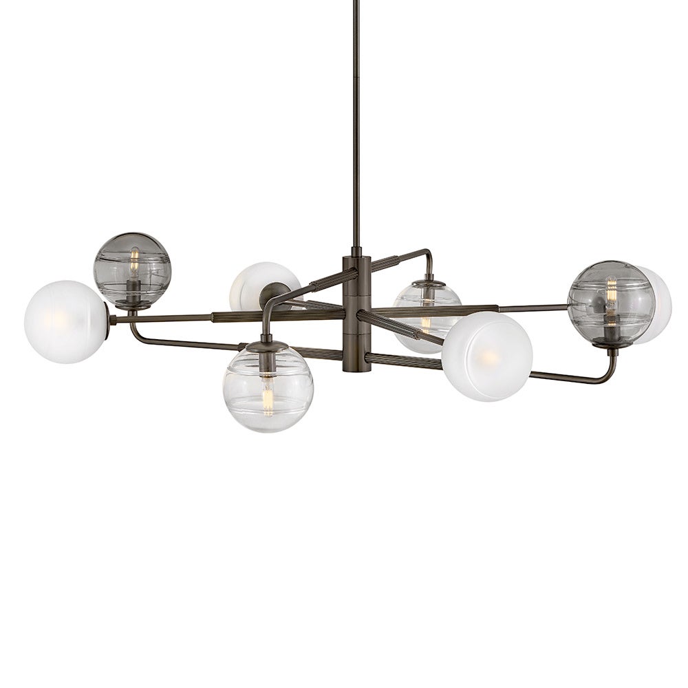 Fredrick Ramond FR30508BX Oberon Adjustable Tier Chandelier in Black Oxide