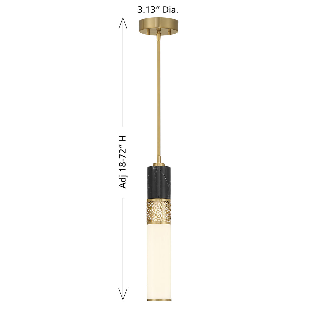 Savoy House 7-2916-1-322 Farrell Pendant in Warm Brass