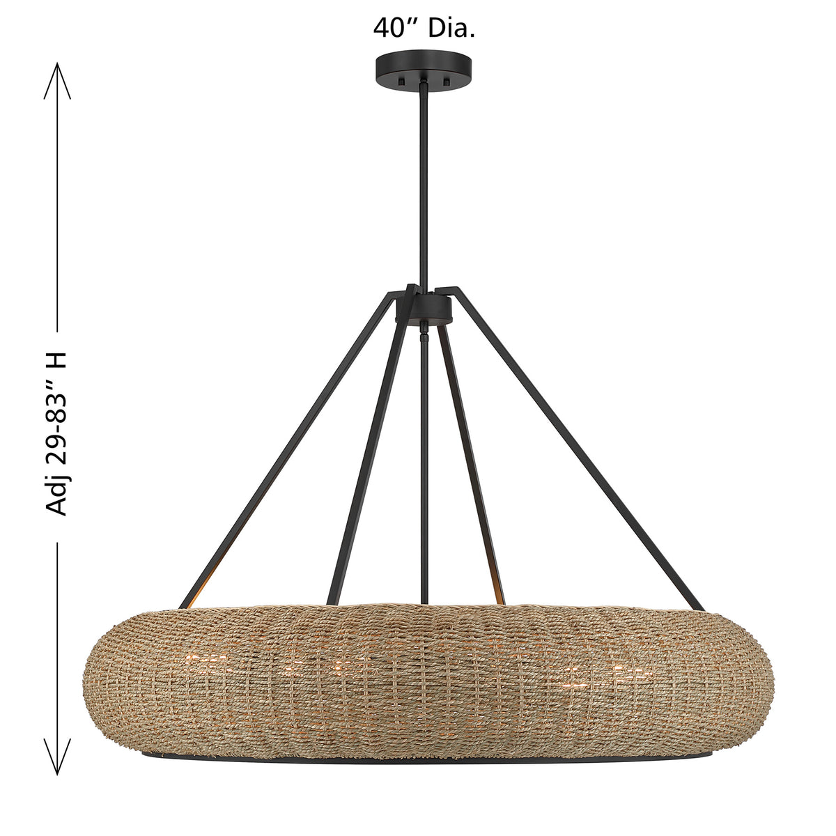 Savoy House 7-8301-6-89 Gaia Suspension en noir mat