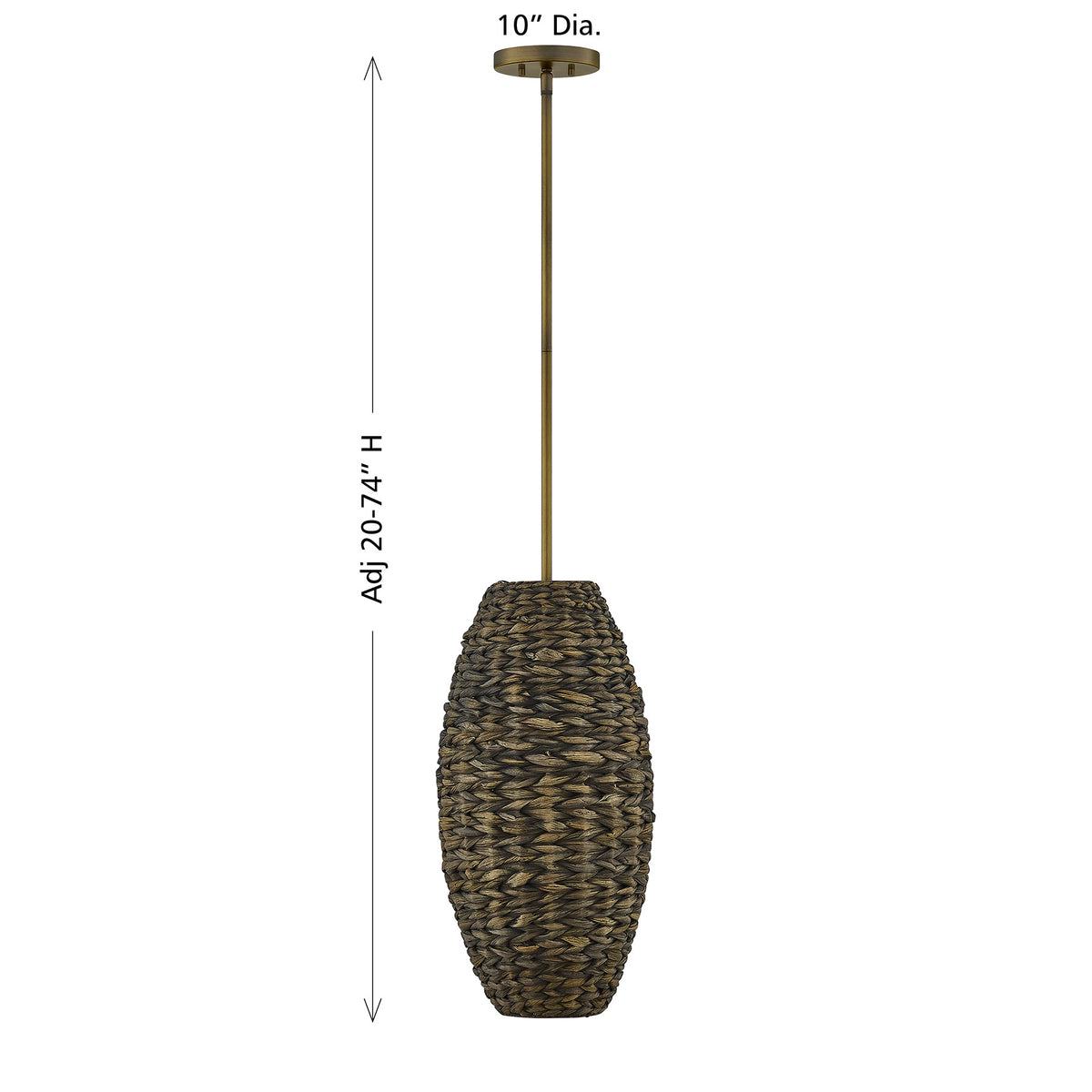 Maison Savoy 7-8416-1-220 Tierra Brisa Suspension en laiton Riviera