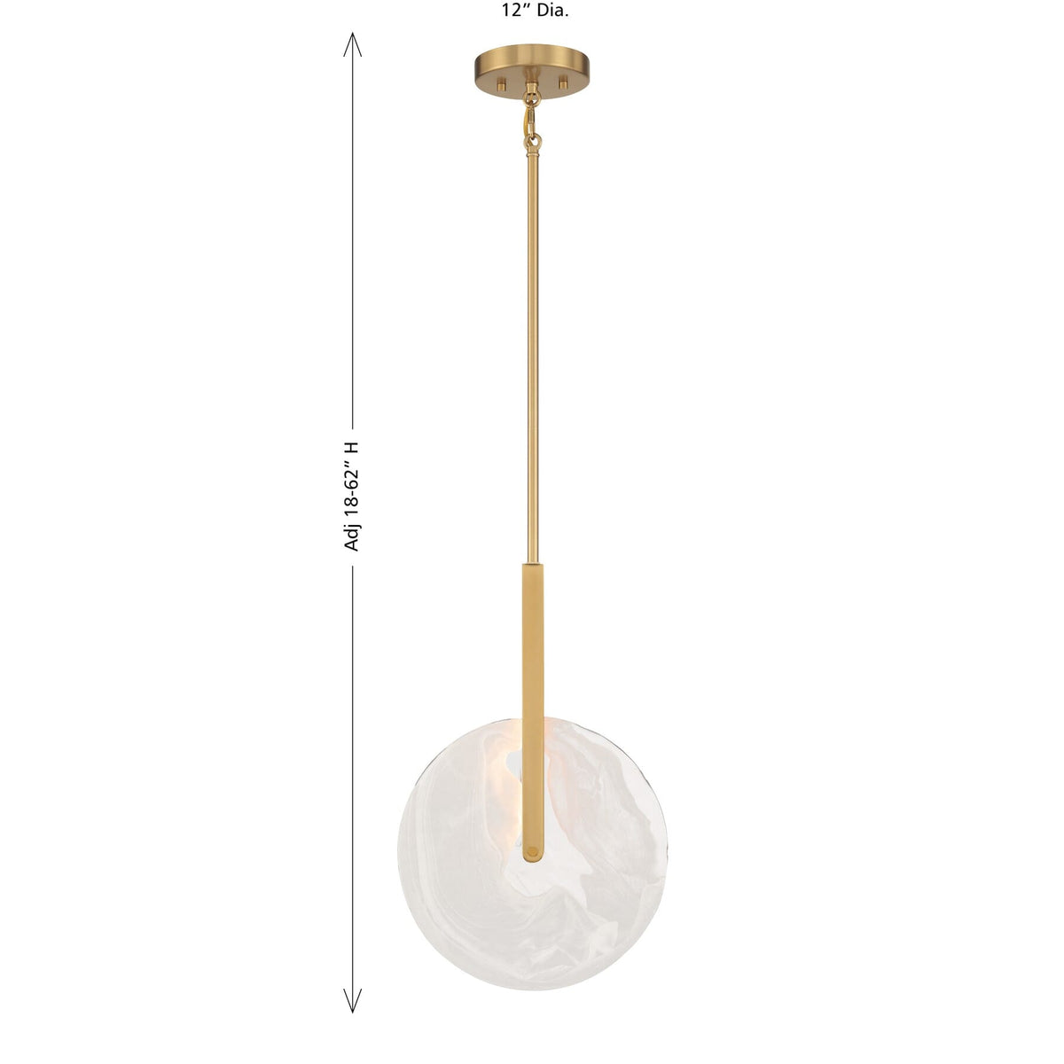 Savoy House 7-9307-1-322 Ainslie LED Pendant in Warm Brass