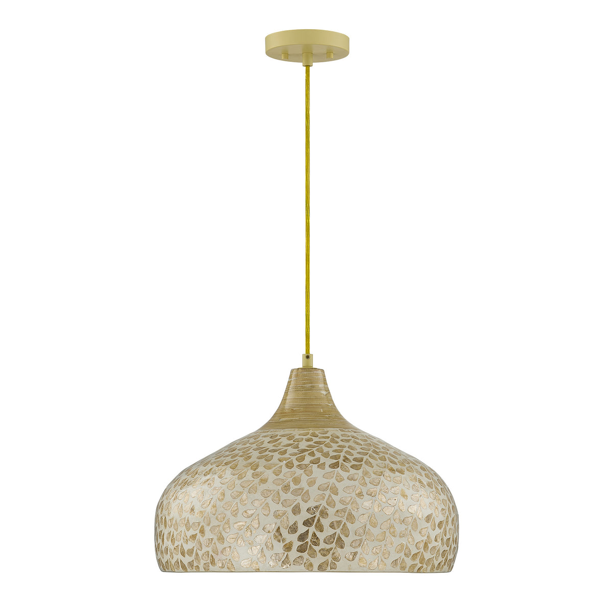 Savoy House 7-9877-1-336 Kemp Pendant in Ivory and Gold Shell
