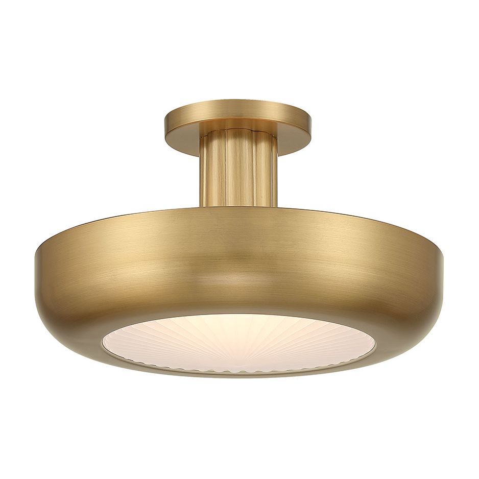 Eurofase 50389-025 Macey LED Semi-Flush Mount in Antique Brass