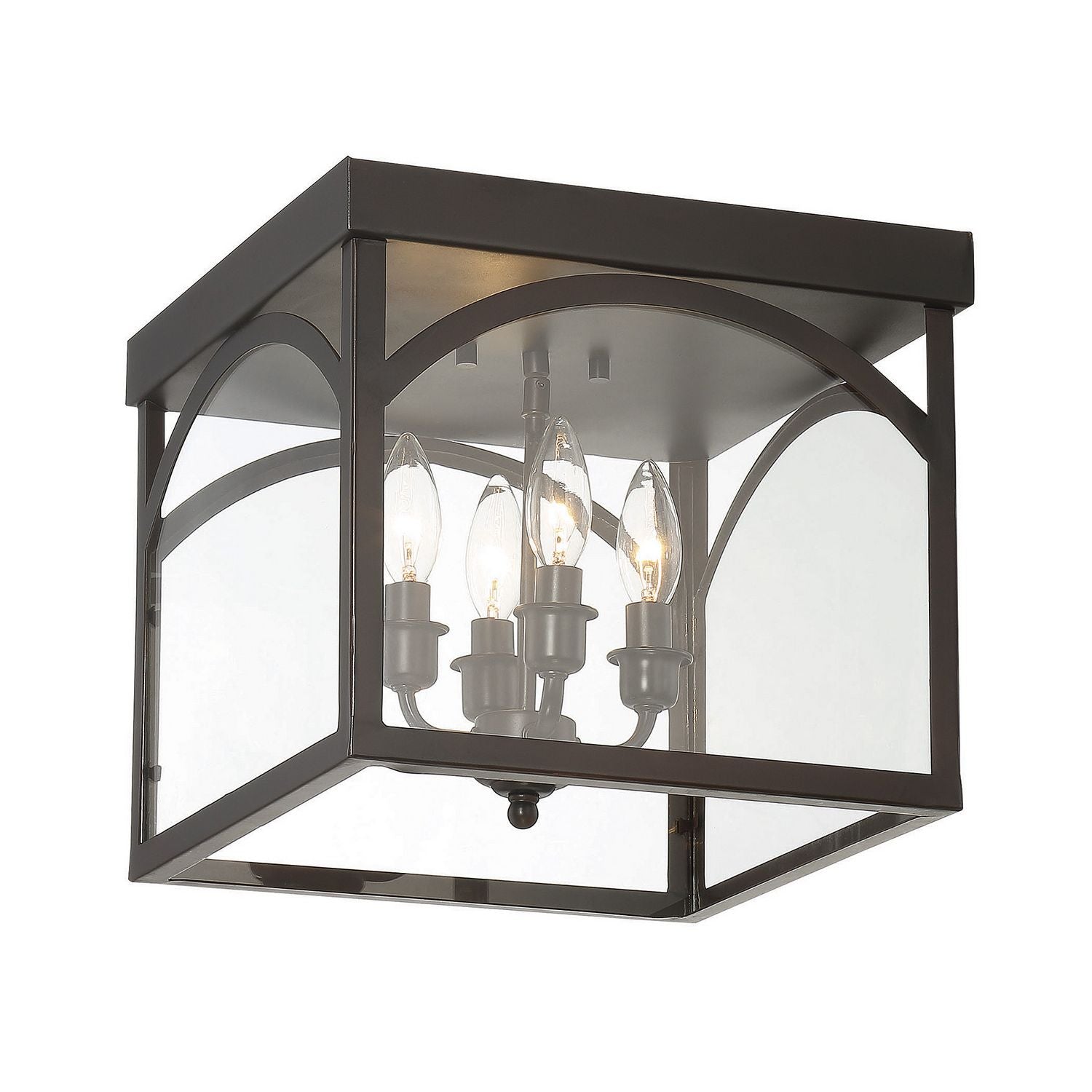 Savoy House - 6-3058-4-13 - Four Light Flush Mount - Garrett - English Bronze