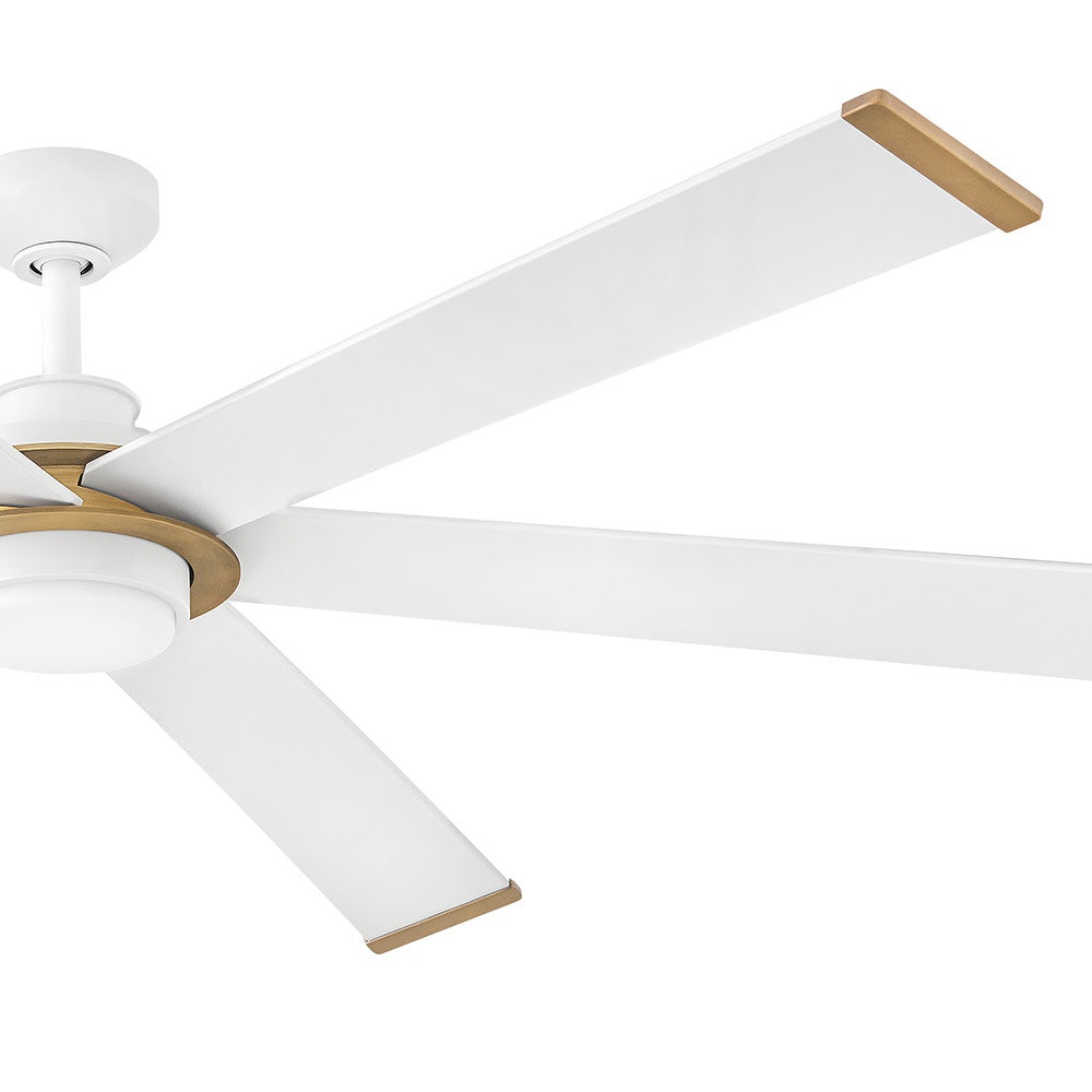 Éclairage intelligent LED Hinkley Lighting 906964FMW-LDD Andros Ventilateur en blanc mat